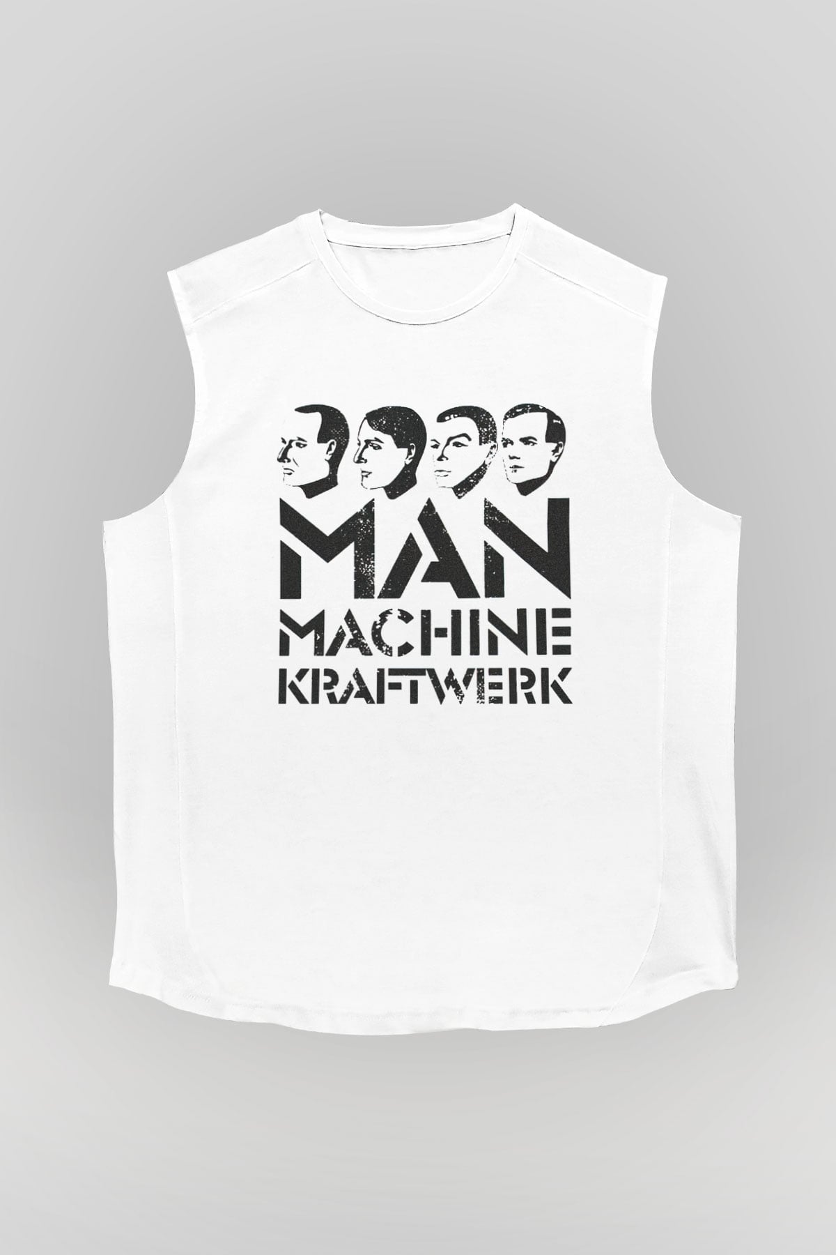 Kraftwerk Beyaz Unisex Kolsuz Tişört