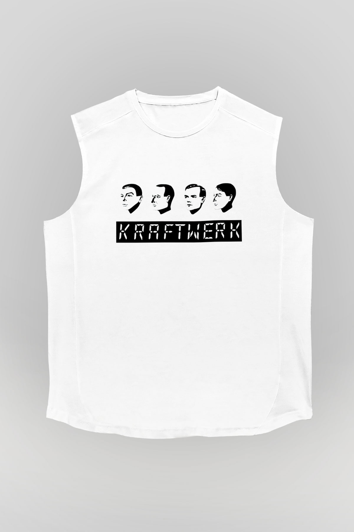Kraftwerk Beyaz Unisex Kolsuz Tişört