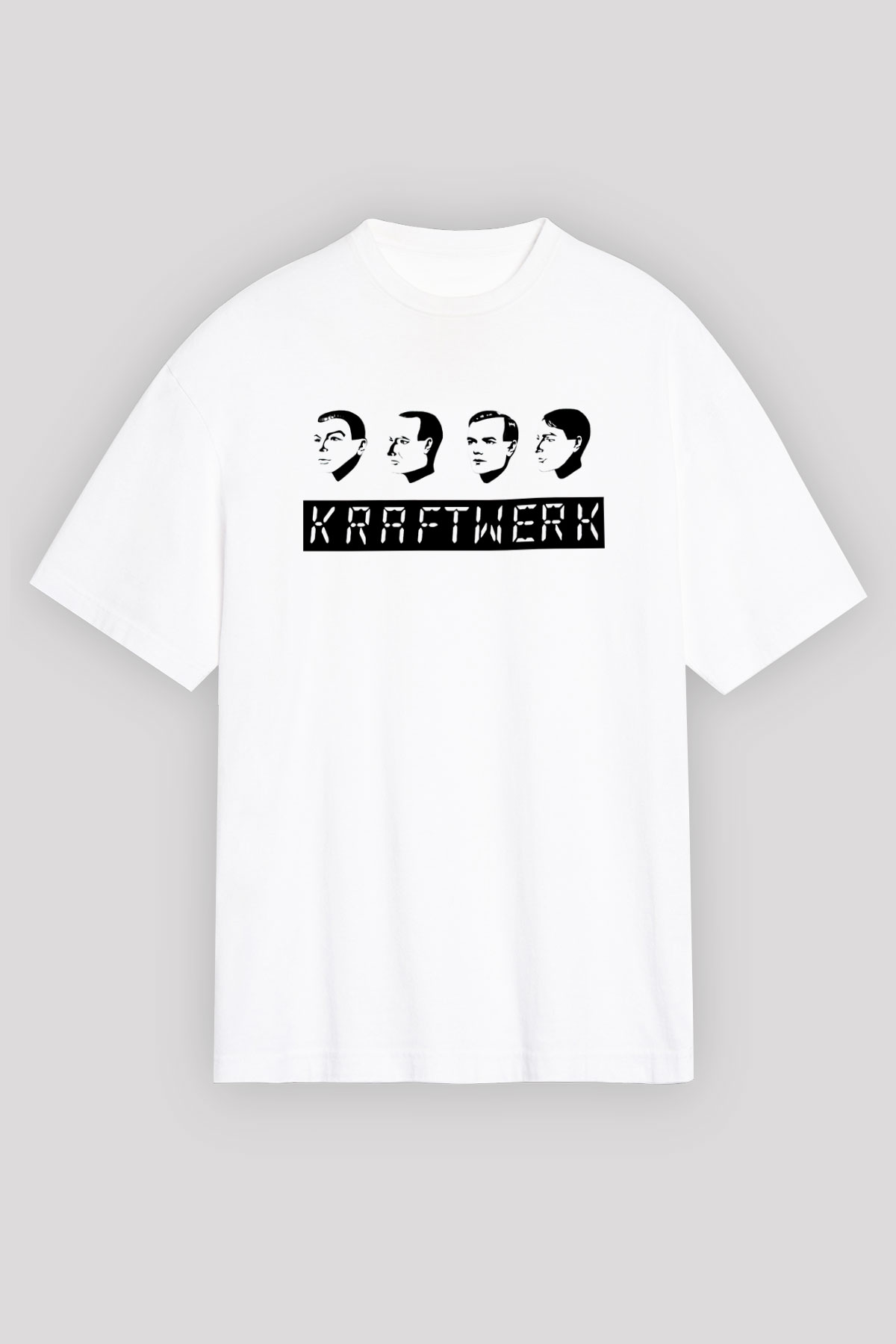 Kraftwerk Beyaz Unisex Oversize Tişört T-Shirt
