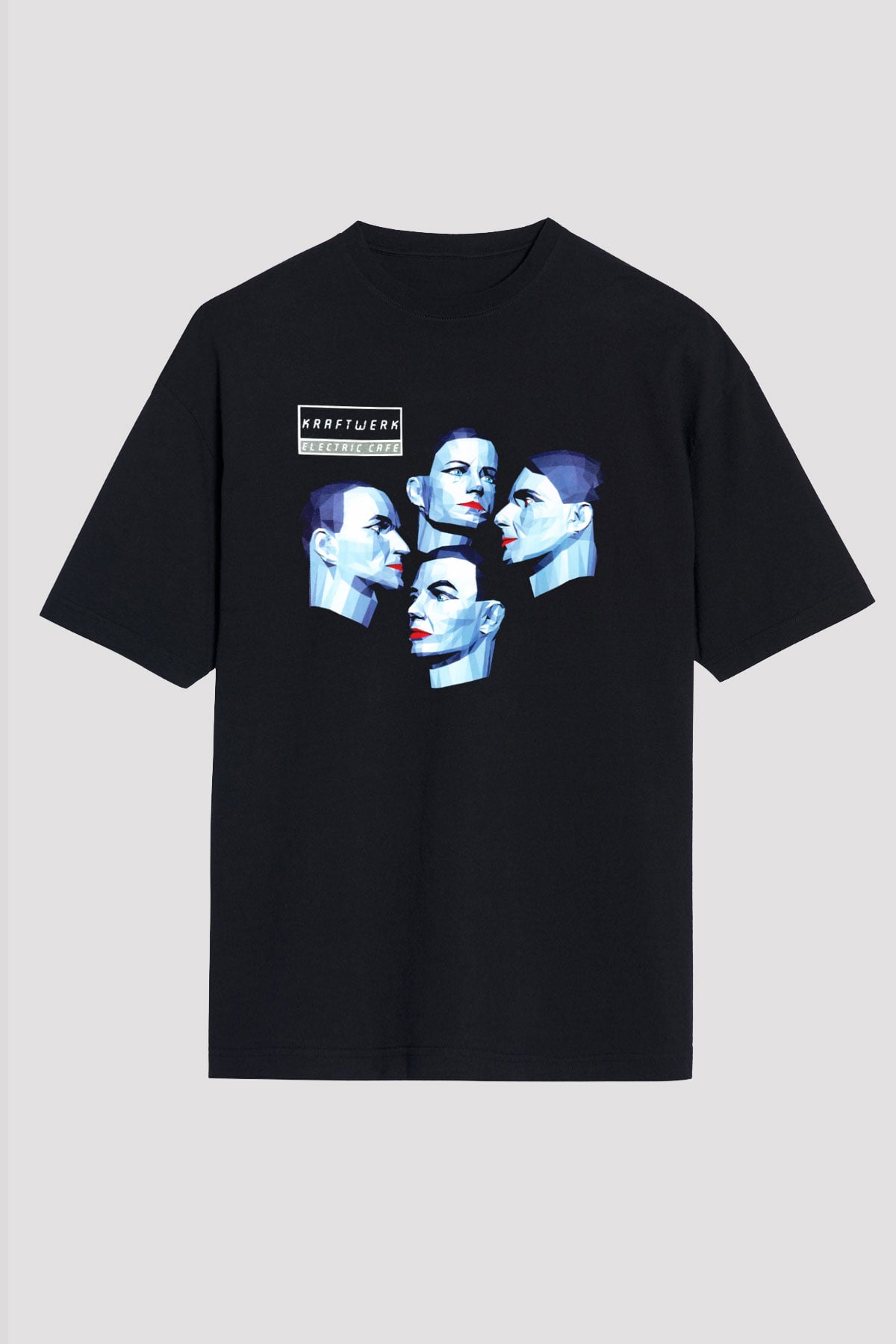 Kraftwerk Siyah Unisex Oversize Tişört T-Shirt