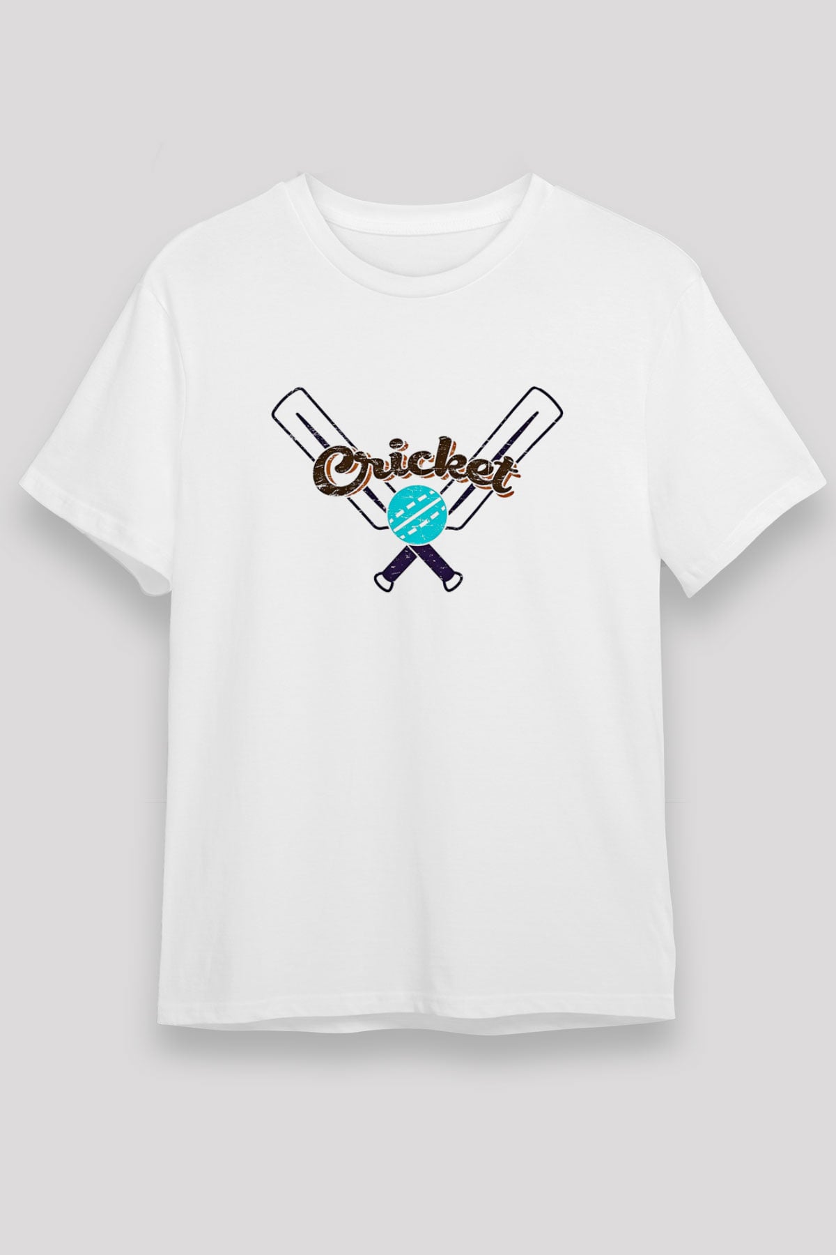 Kriket Baskılı Unisex Beyaz Tişört - Tshirt