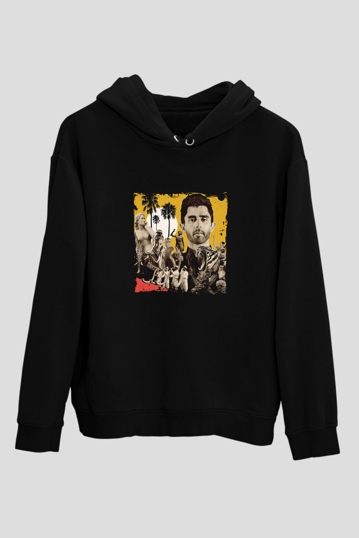 KSHMR Baskılı Unisex Siyah Hoodie