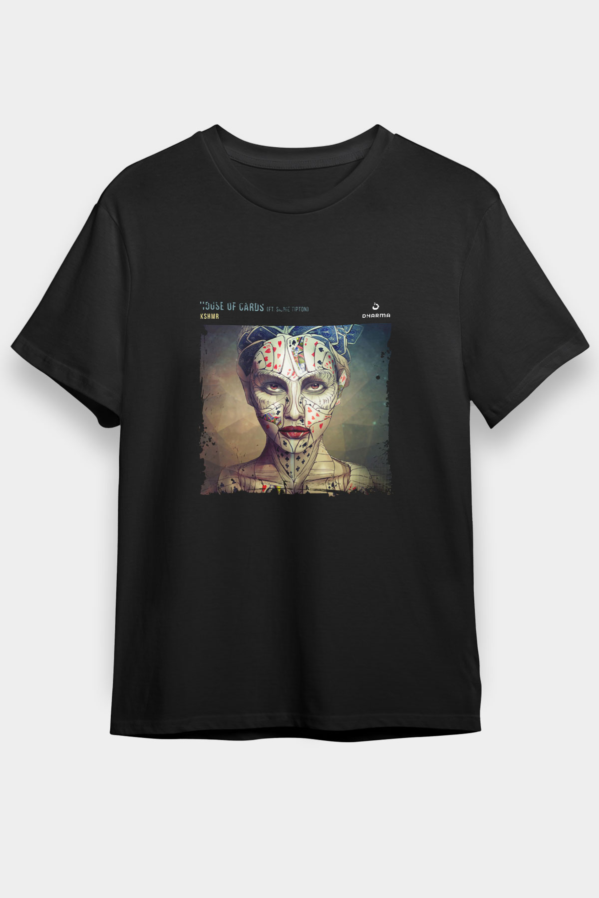 KSHMR Baskılı Unisex Siyah Tişört