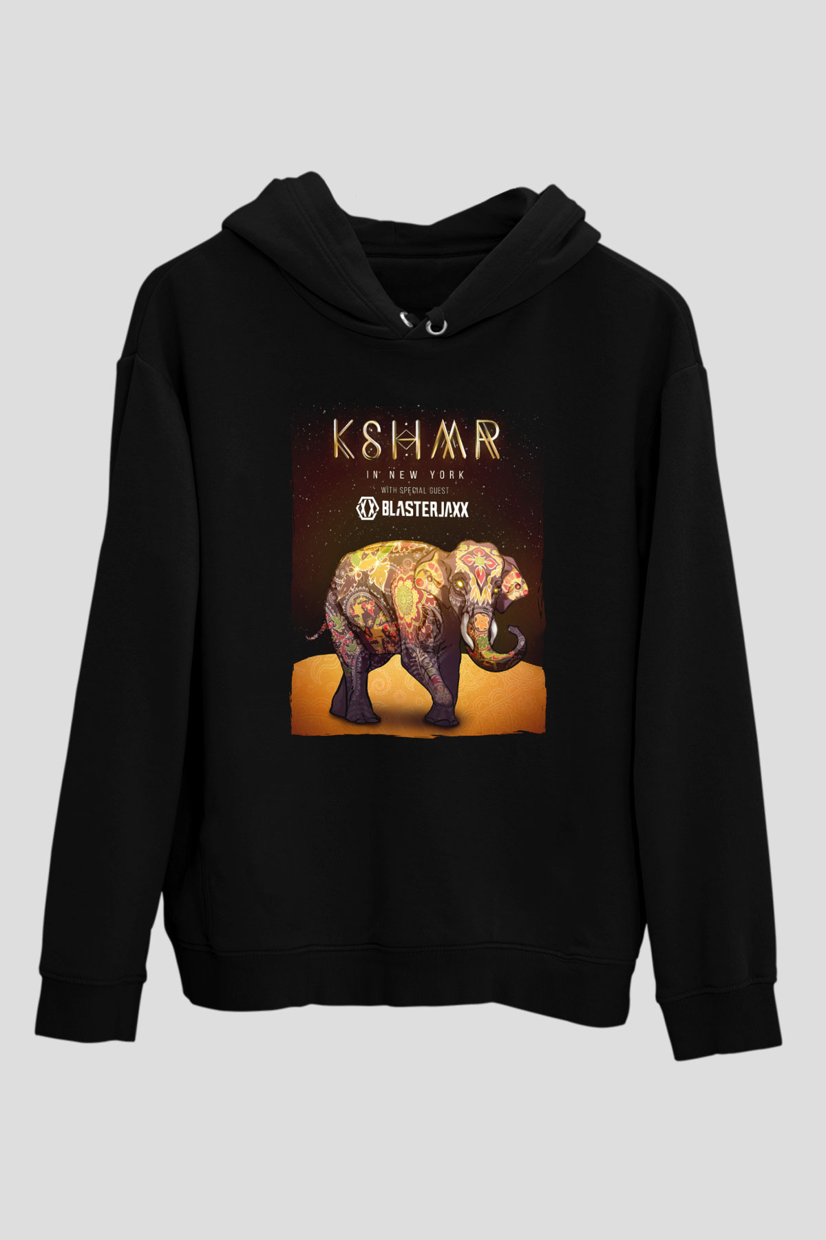 KSHMR Siyah Unisex Kapüşonlu Sweatshirt