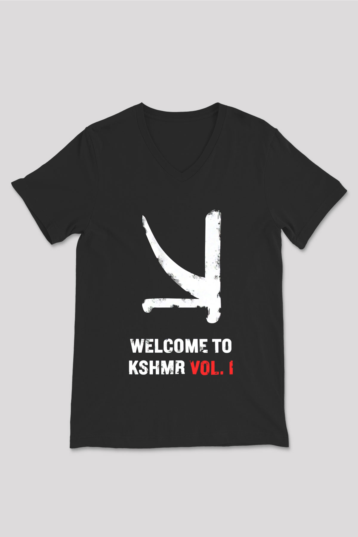 KSHMR Siyah Unisex V Yaka Tişört