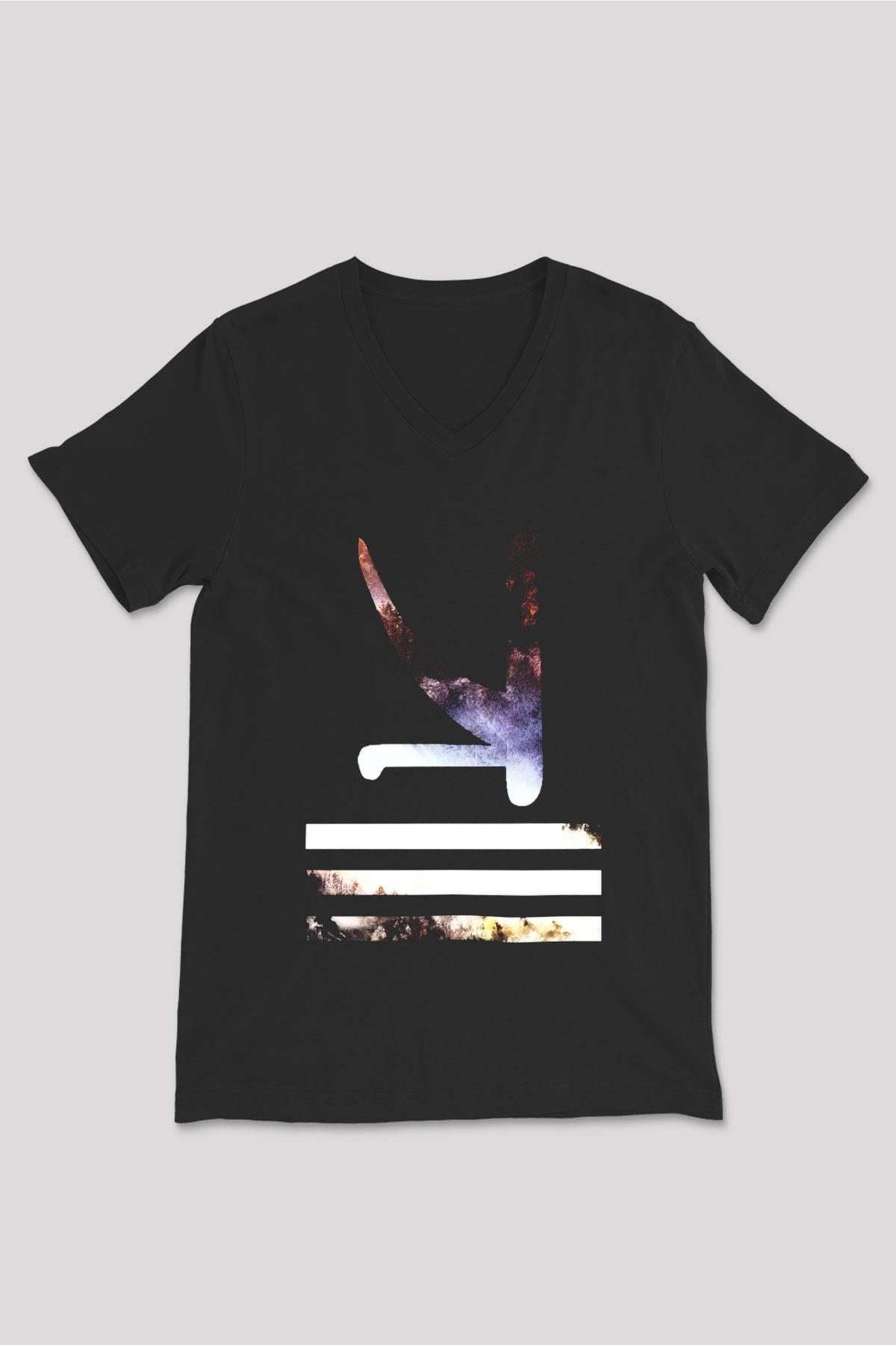 KSHMR Siyah Unisex V Yaka Tişört