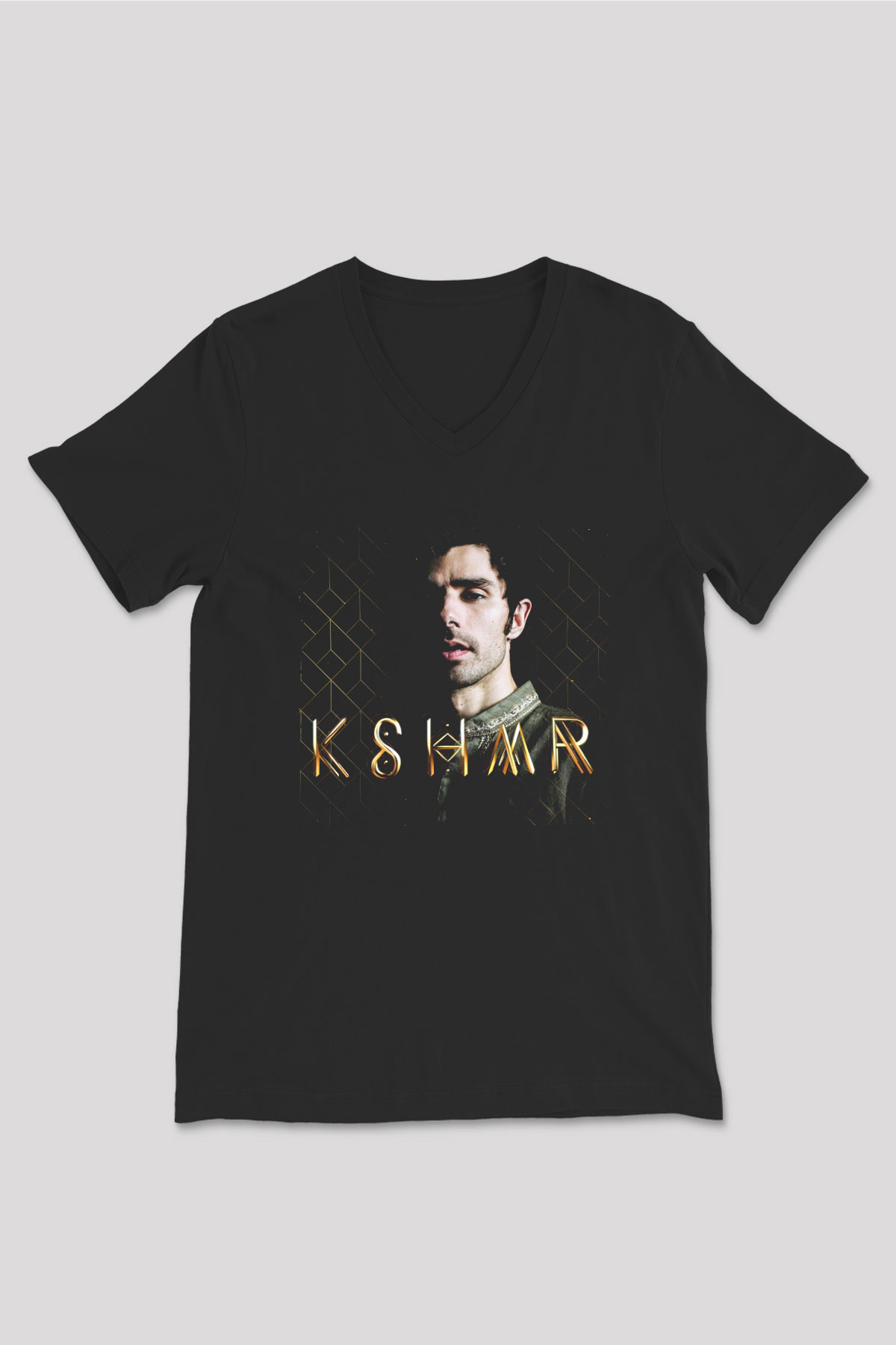 KSHMR Siyah Unisex V Yaka Tişört
