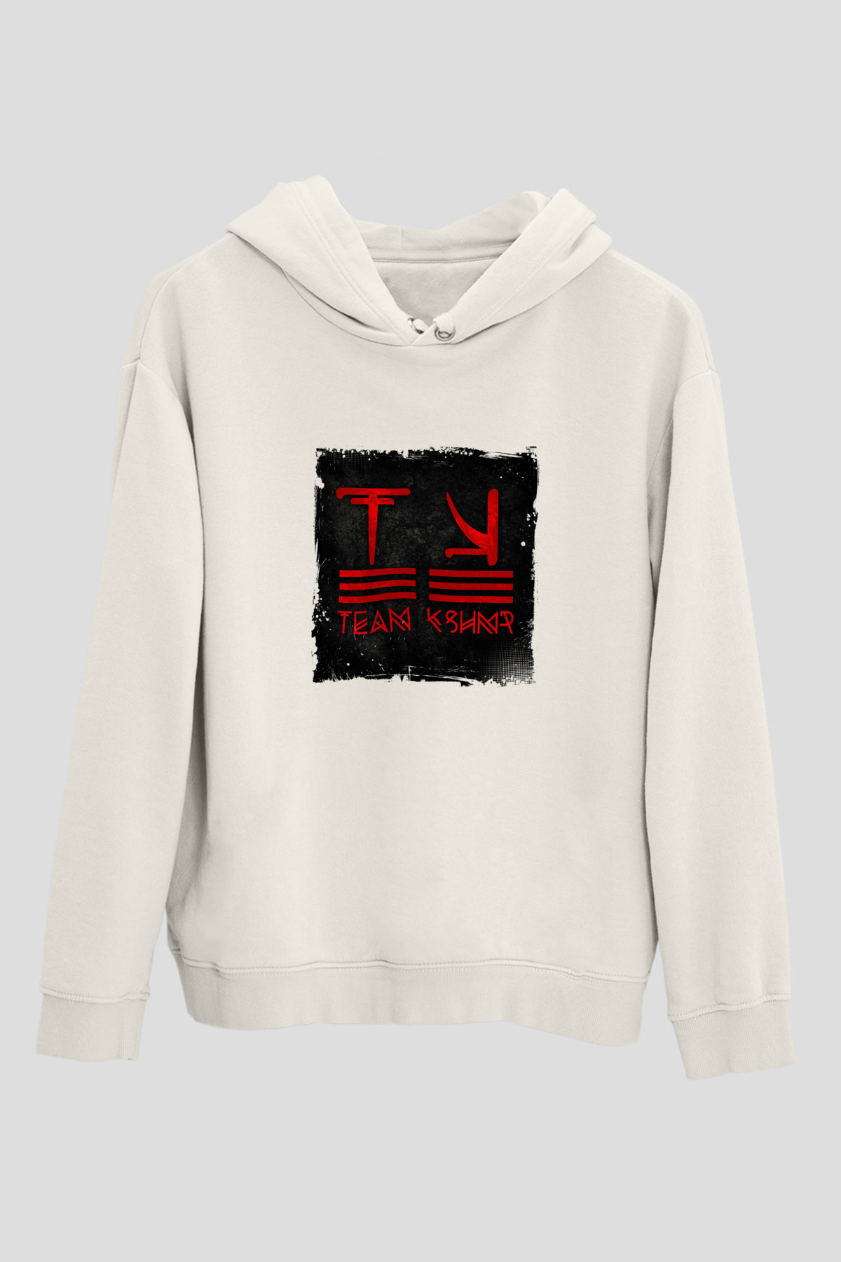 KSHMRBaskılı Beyaz Hoodie