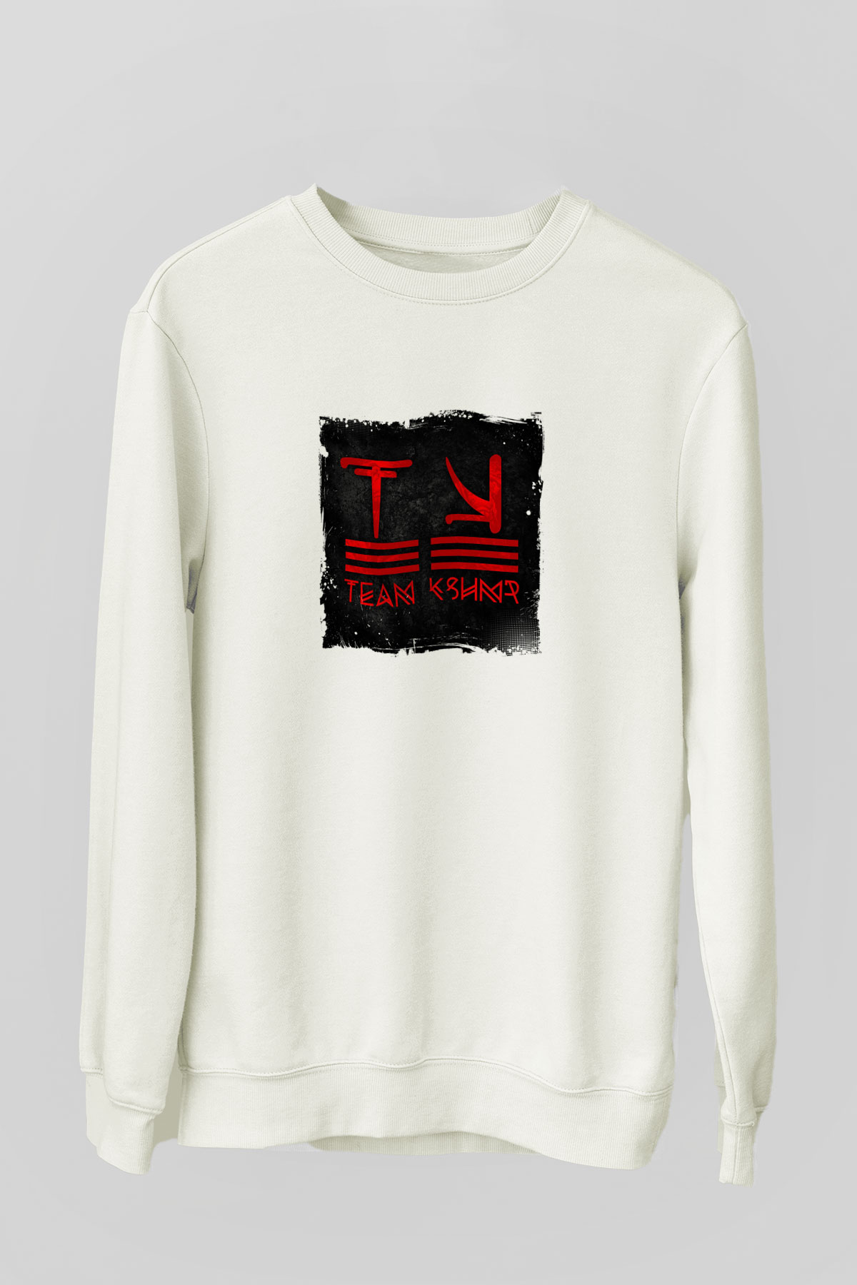 KSHMRBaskılı Beyaz Sweatshirt