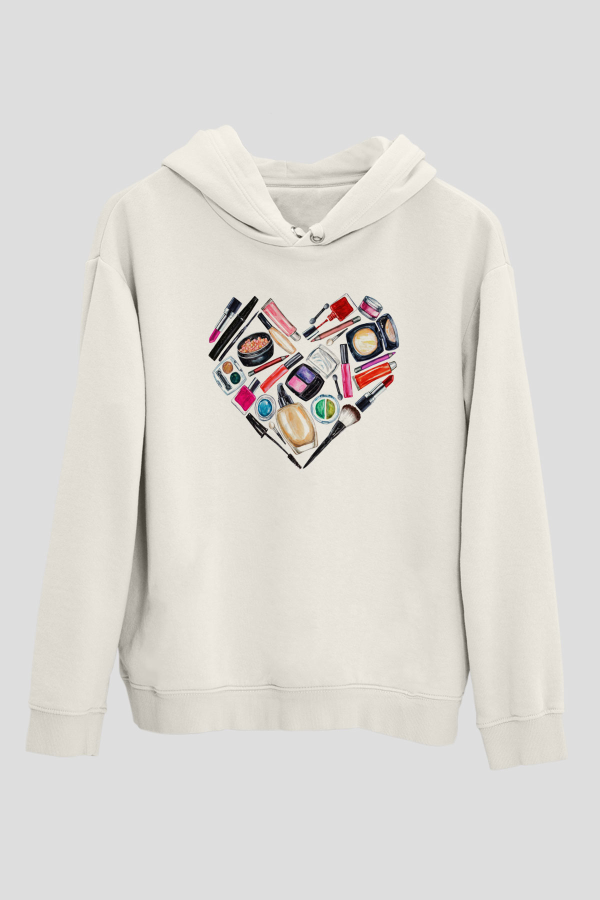 Kuaför Beyaz Unisex Kapşonlu Sweatshirt