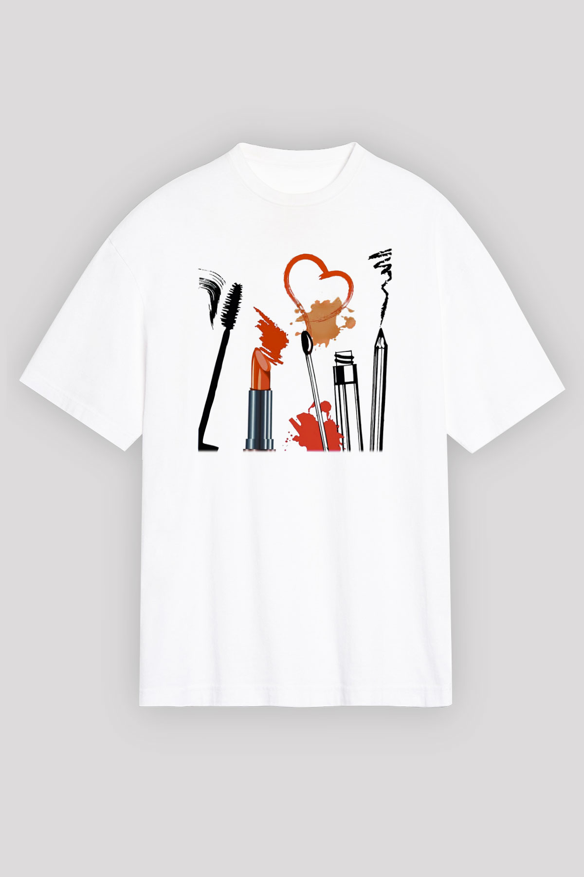 Kuaför Beyaz Unisex Oversize Tişört T-Shirt