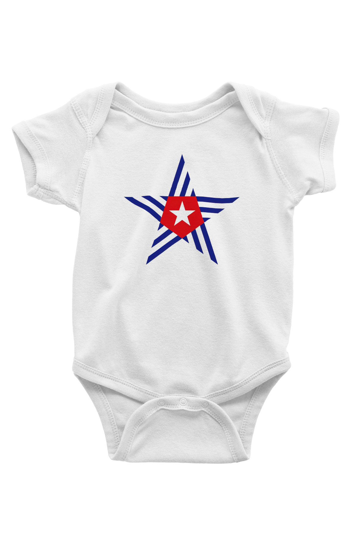 Küba Baskılı Beyaz Unisex Bebek Body - Zıbın