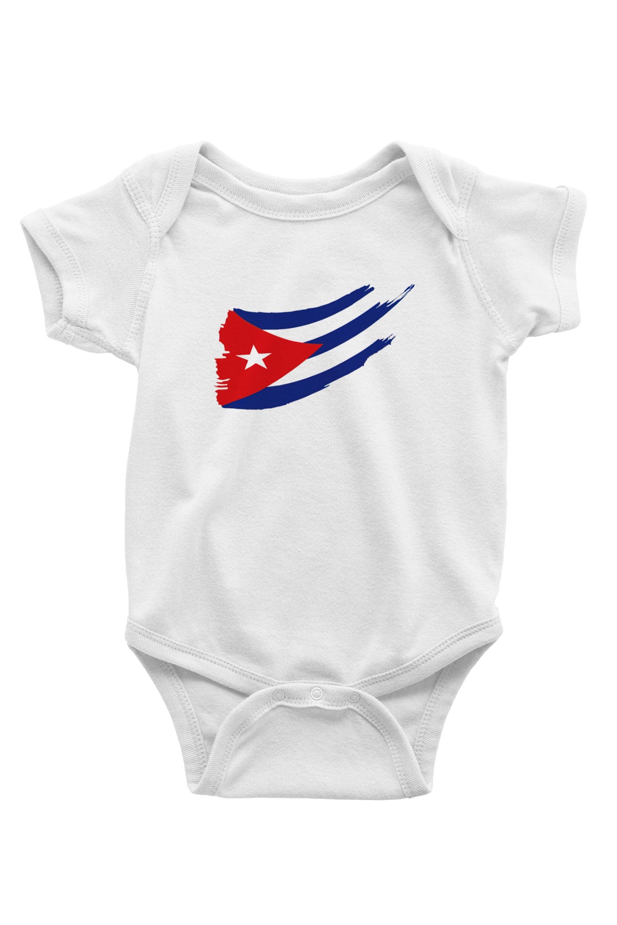 Küba Baskılı Beyaz Unisex Bebek Body - Zıbın