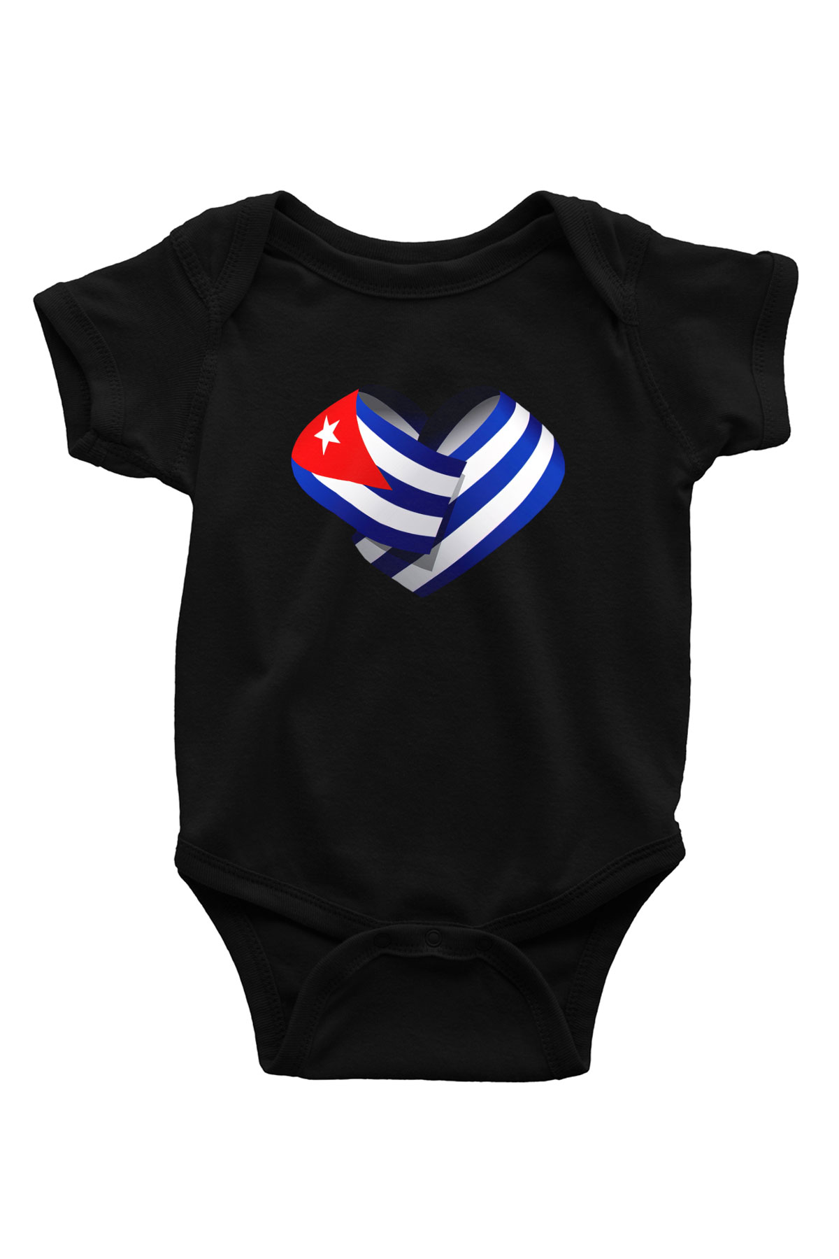 Küba Baskılı Siyah Bebek Body - Zıbın