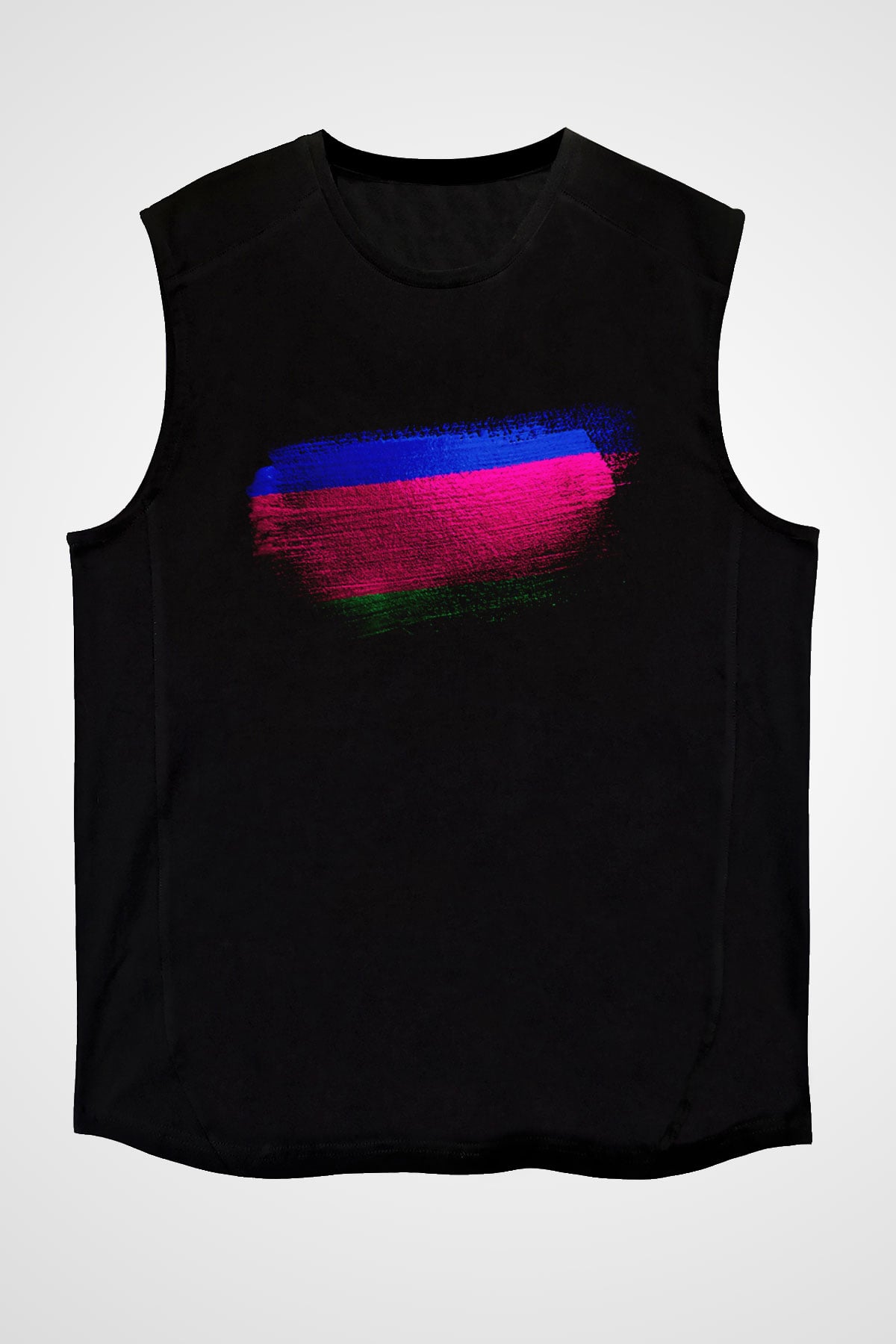 Kuban Halk Cumhuriyeti Bayrağı Baskılı Unisex Siyah Kolsuz Tişört