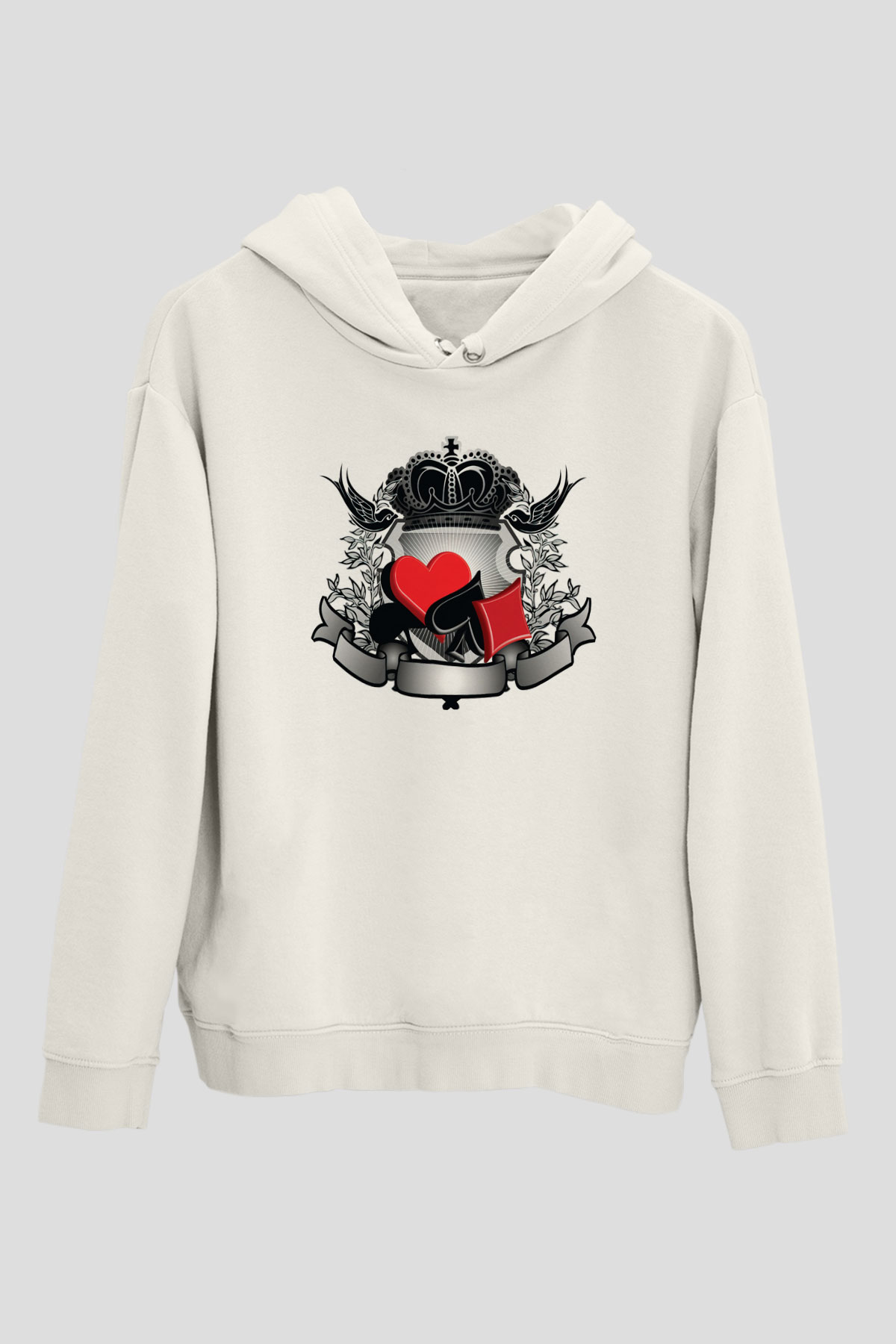 Kumarbaz Beyaz Unisex Hoodie