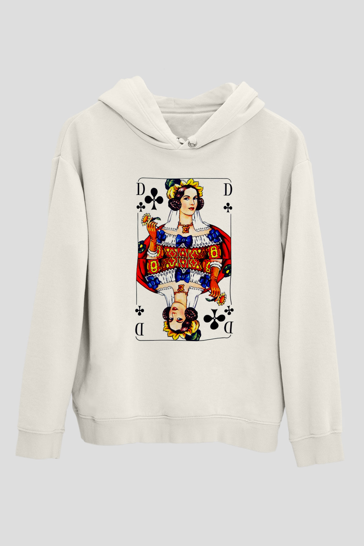 Kumarbaz Beyaz Unisex Hoodie