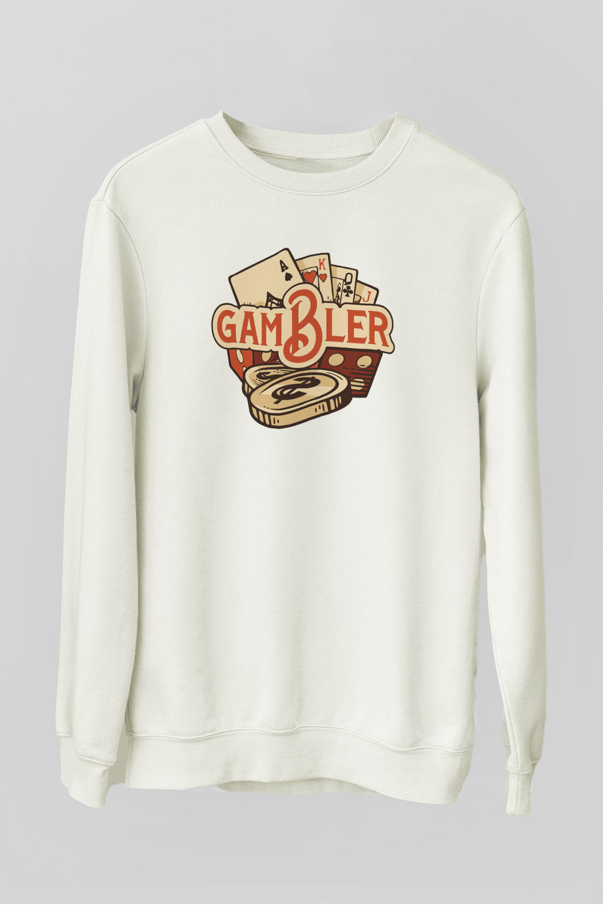 Kumarbaz Beyaz Unisex Sweatshirt