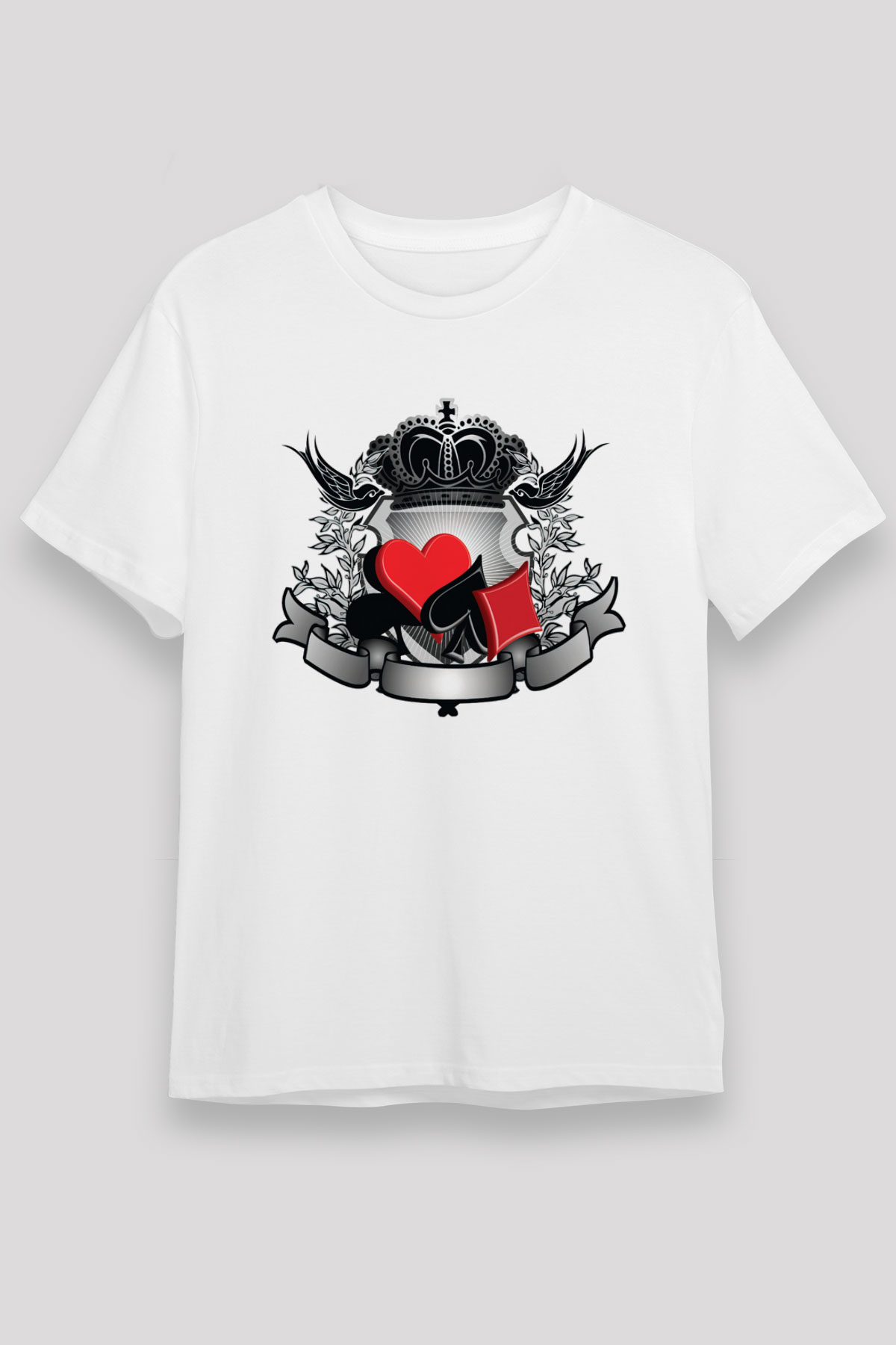 Kumarbaz Beyaz Unisex Tişört T-Shirt - TişörtFabrikası