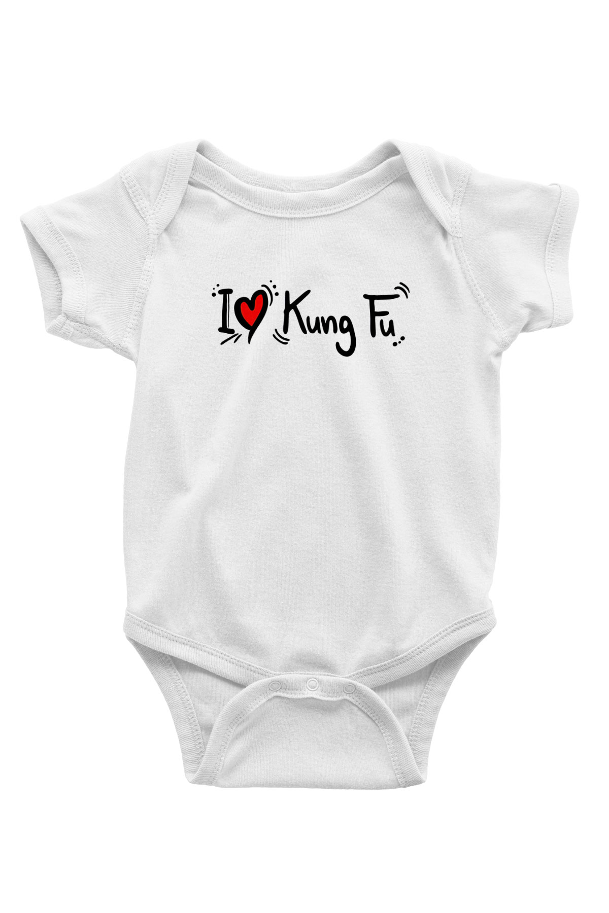 Kung Fu Beyaz Bebek Body - Zıbın
