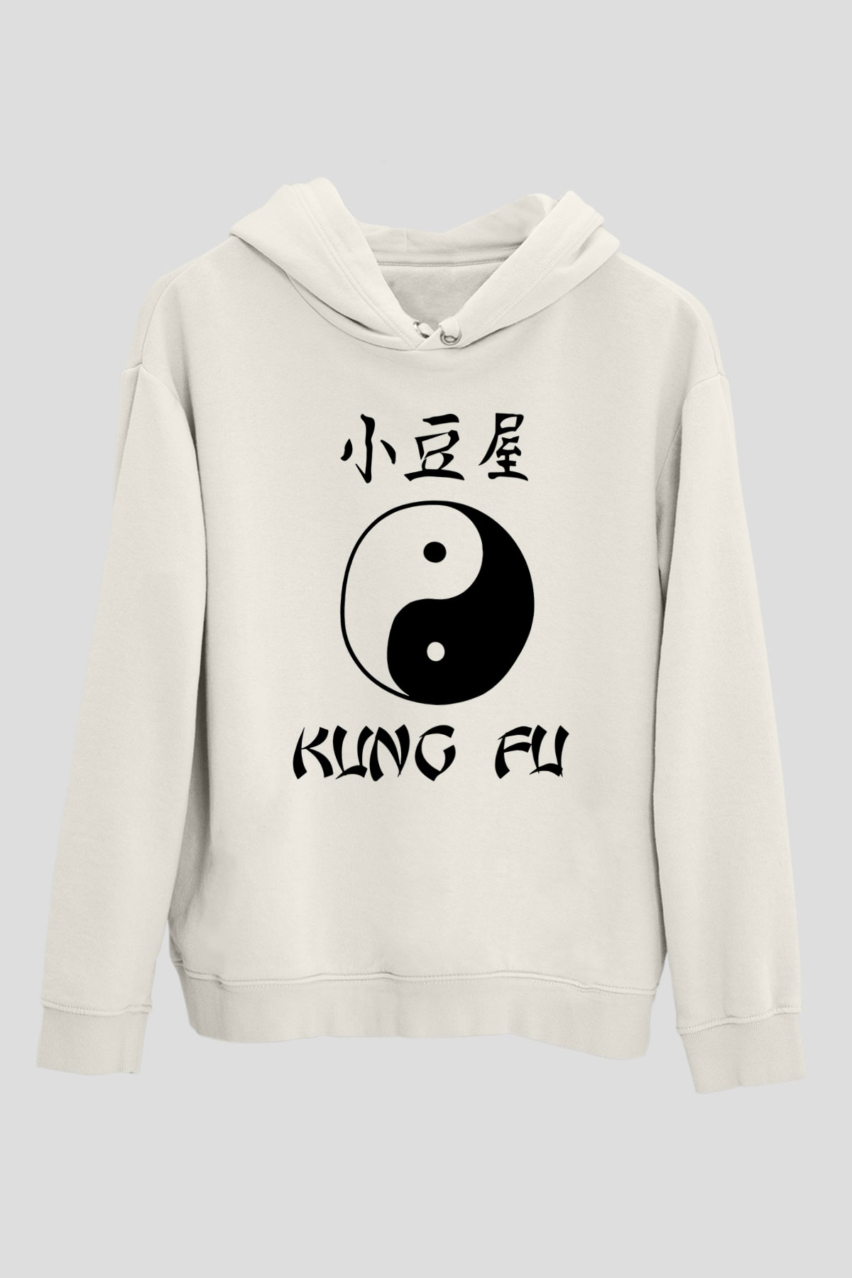 Kung Fu Beyaz Unisex Hoodie