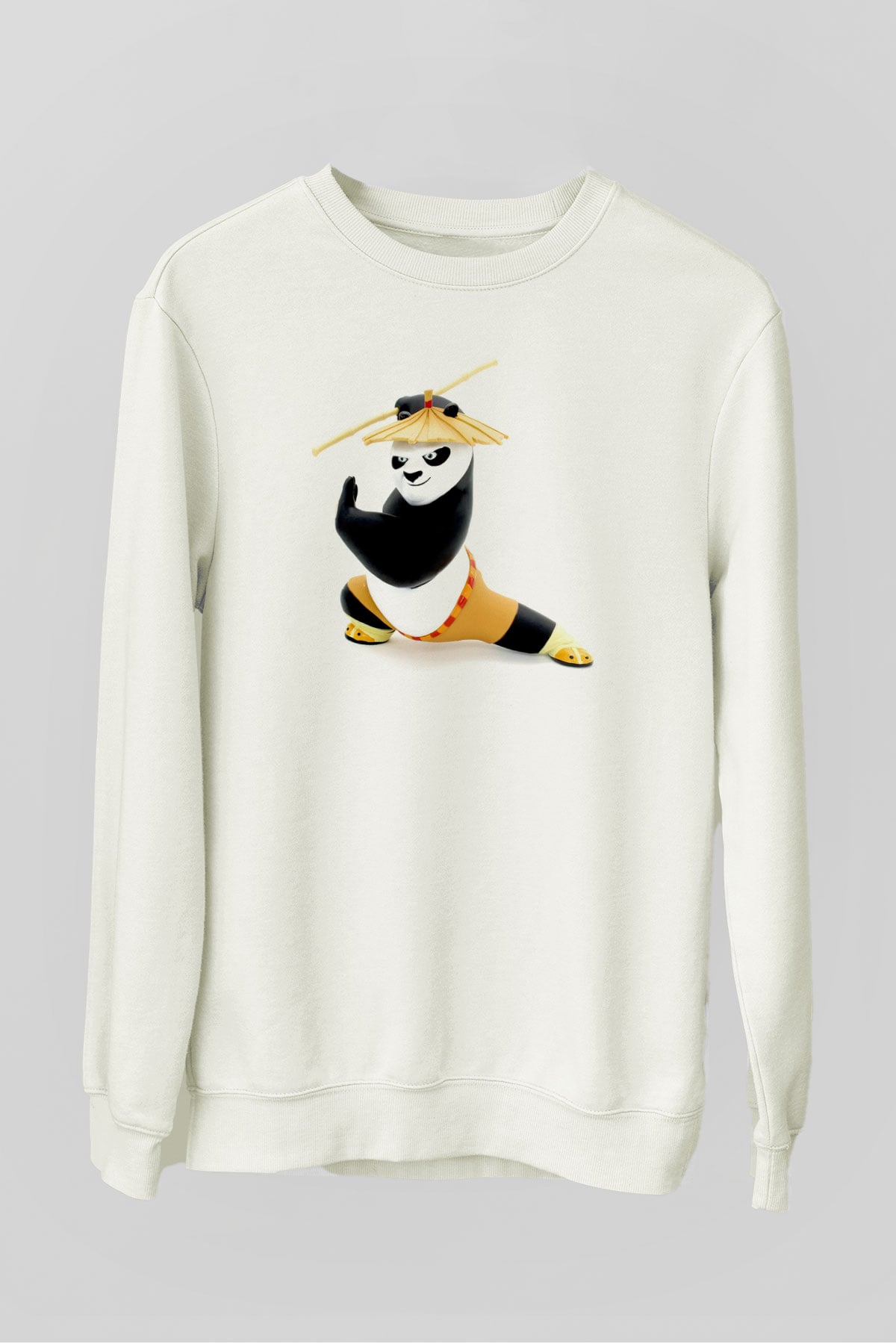 Kung Fu Beyaz Unisex Sweatshirt