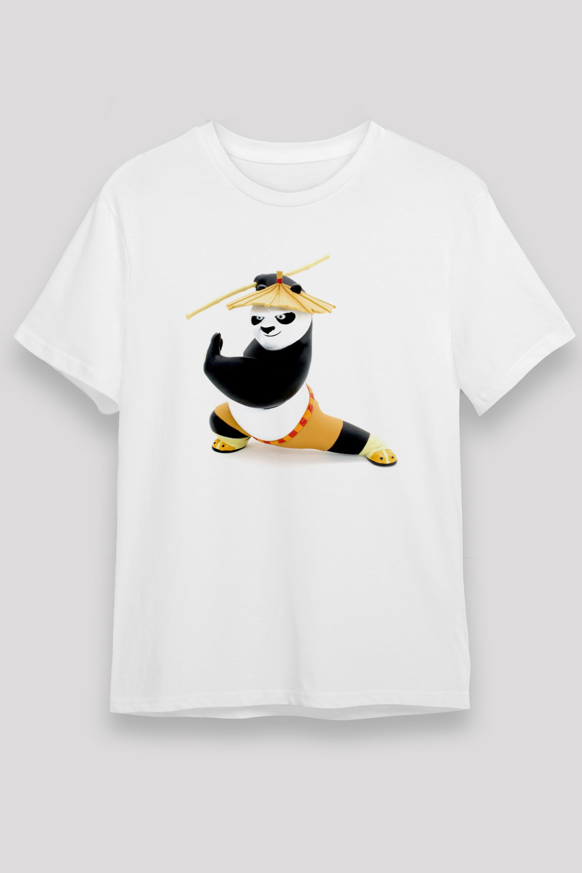 Kung Fu Beyaz Unisex Tişört T-Shirt - TişörtFabrikası