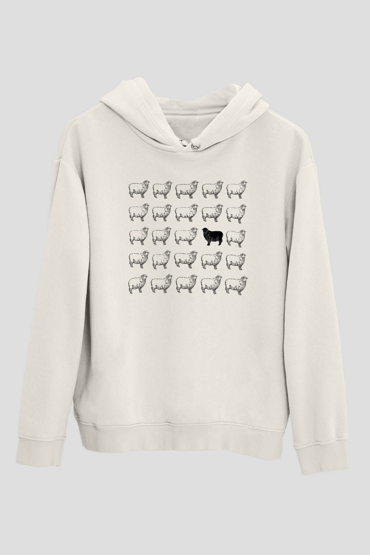 Kurban Bayramı Baskılı Beyaz Unisex Kapüşonlu Sweatshirt