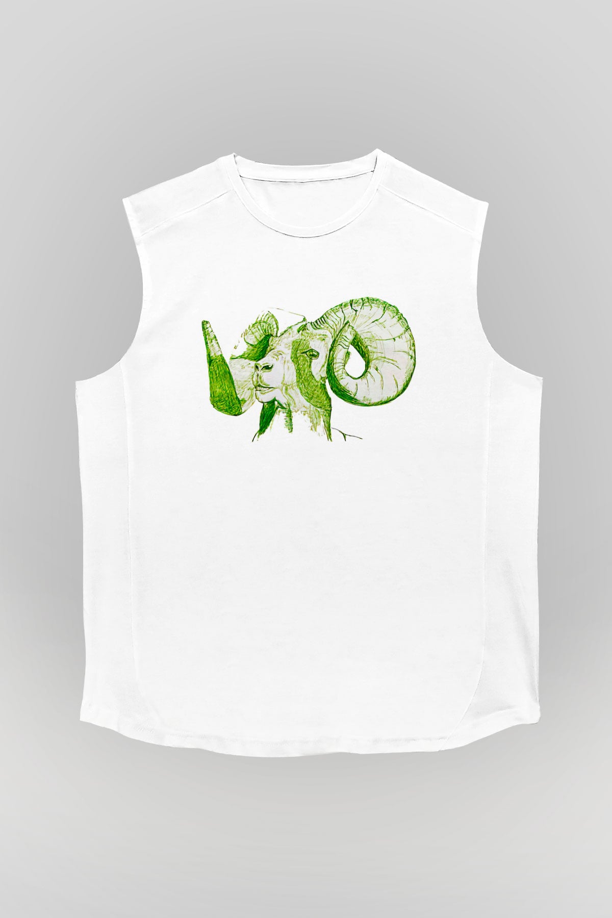 Kurban Bayramı Baskılı Beyaz Unisex Kolsuz Tişört - Tshirt