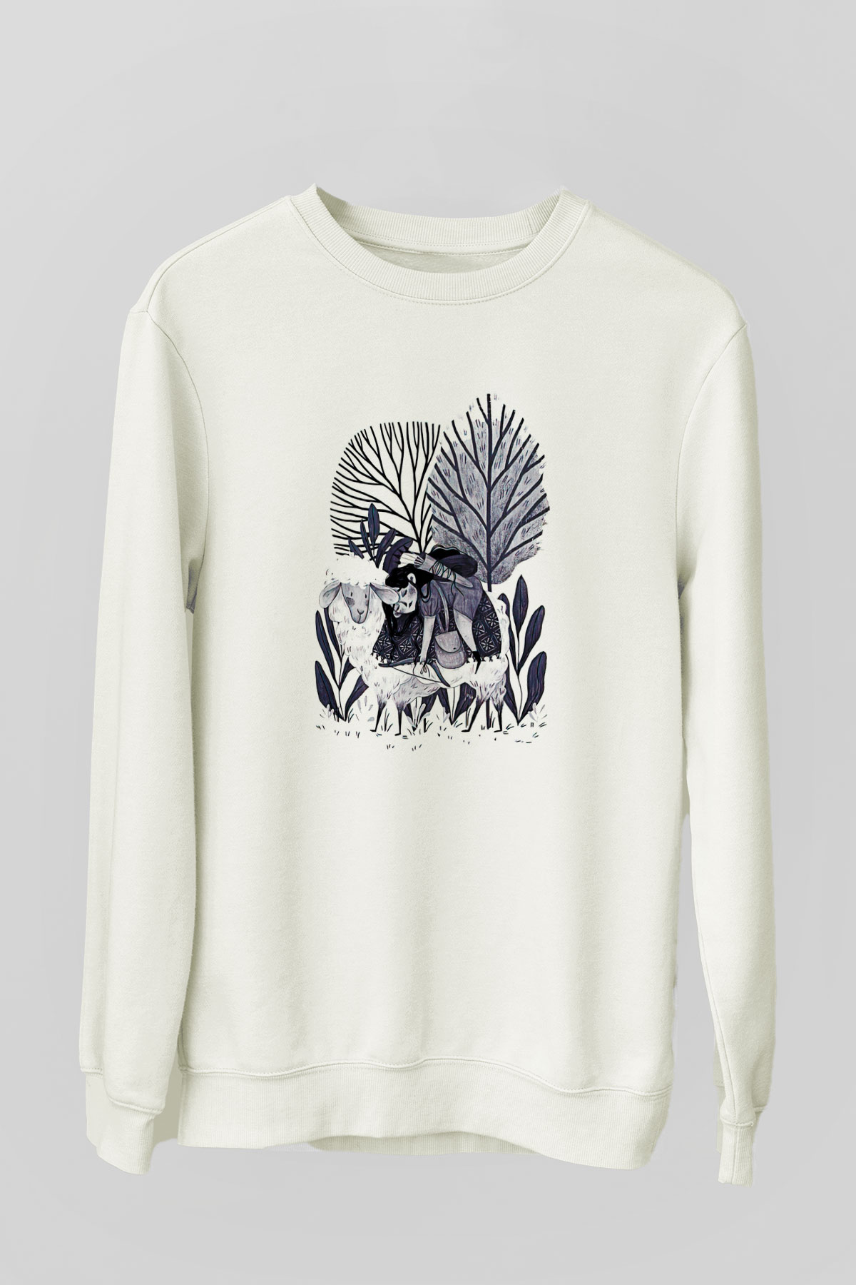 Kurban Bayramı Baskılı Beyaz Unisex Sweatshirt
