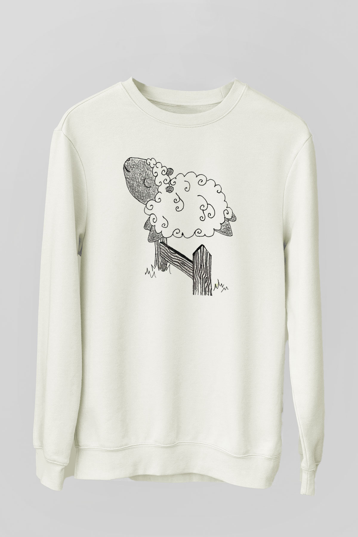 Kurban Bayramı Baskılı Beyaz Unisex Sweatshirt