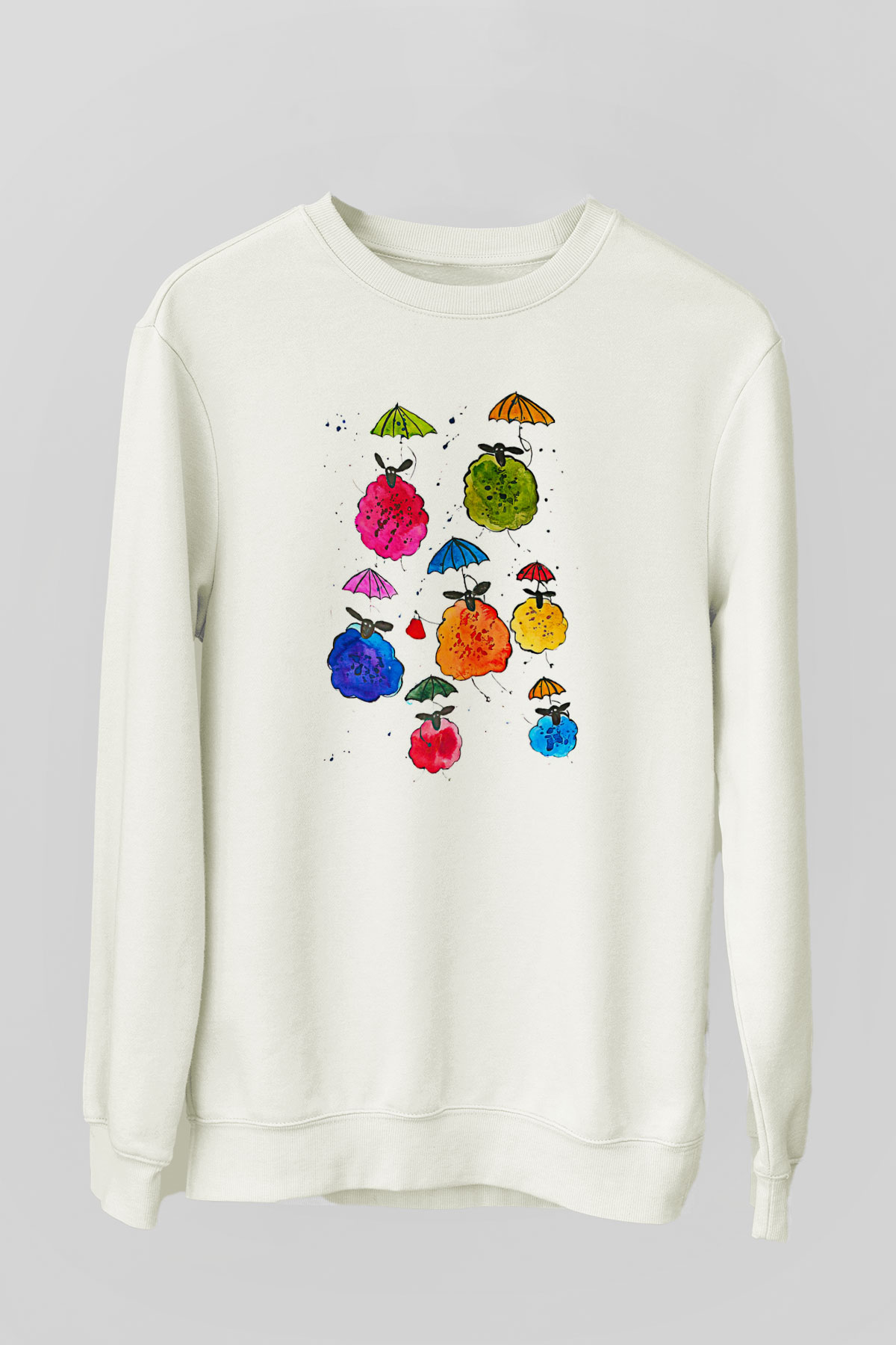 Kurban Bayramı Baskılı Beyaz Unisex Sweatshirt