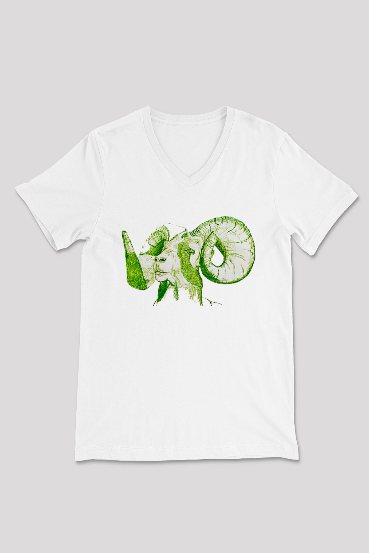 Kurban Bayramı Baskılı Beyaz Unisex V Yaka Tişört - Tshirt