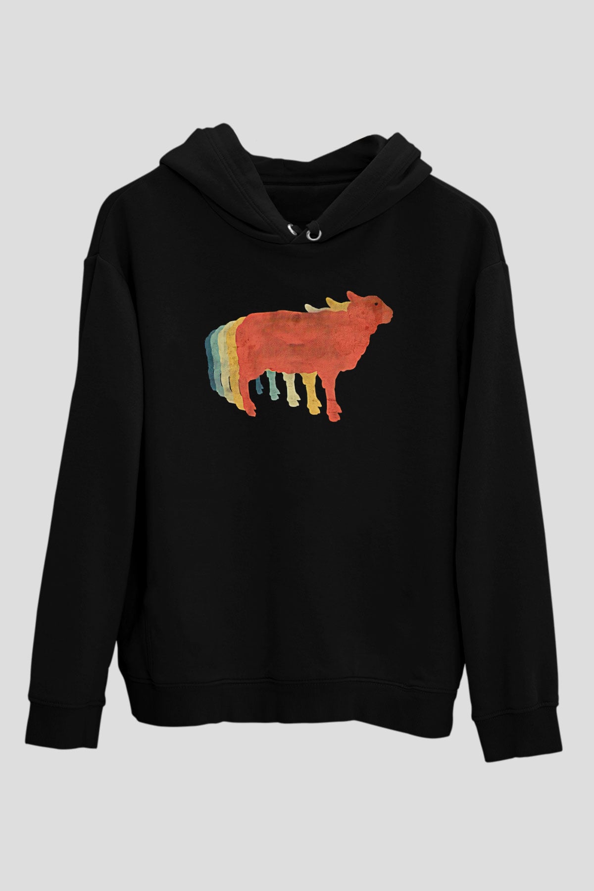 Kurban Bayramı Baskılı Unisex Siyah Hoodie