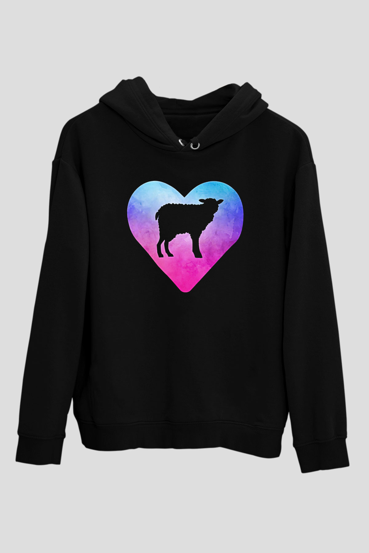 Kurban Bayramı Baskılı Unisex Siyah Hoodie