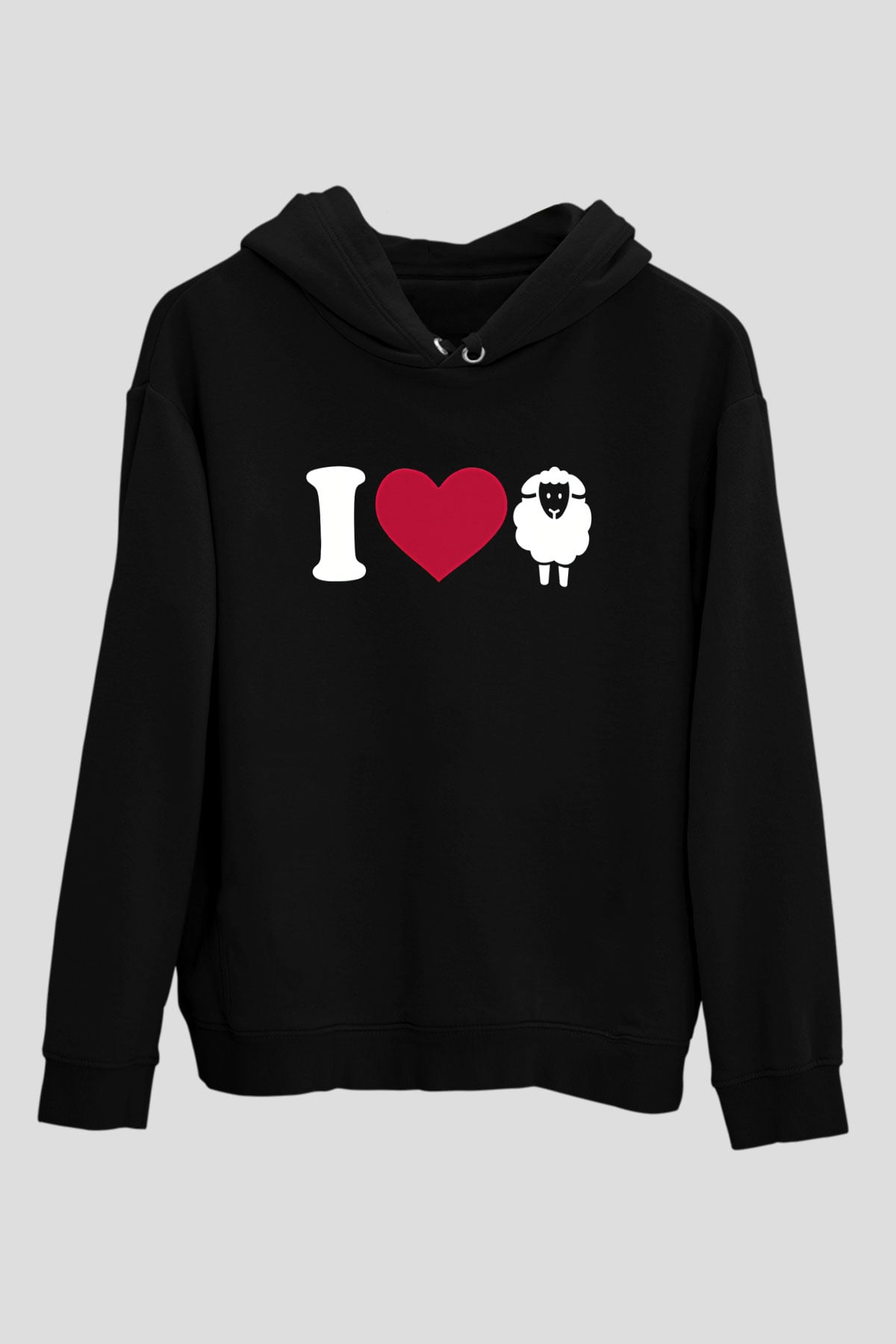 Kurban Bayramı Baskılı Unisex Siyah Hoodie
