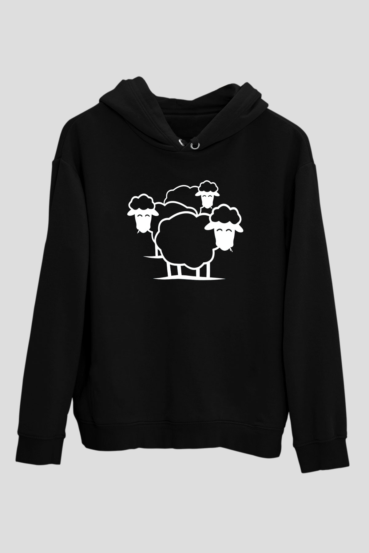 Kurban Bayramı Baskılı Unisex Siyah Hoodie
