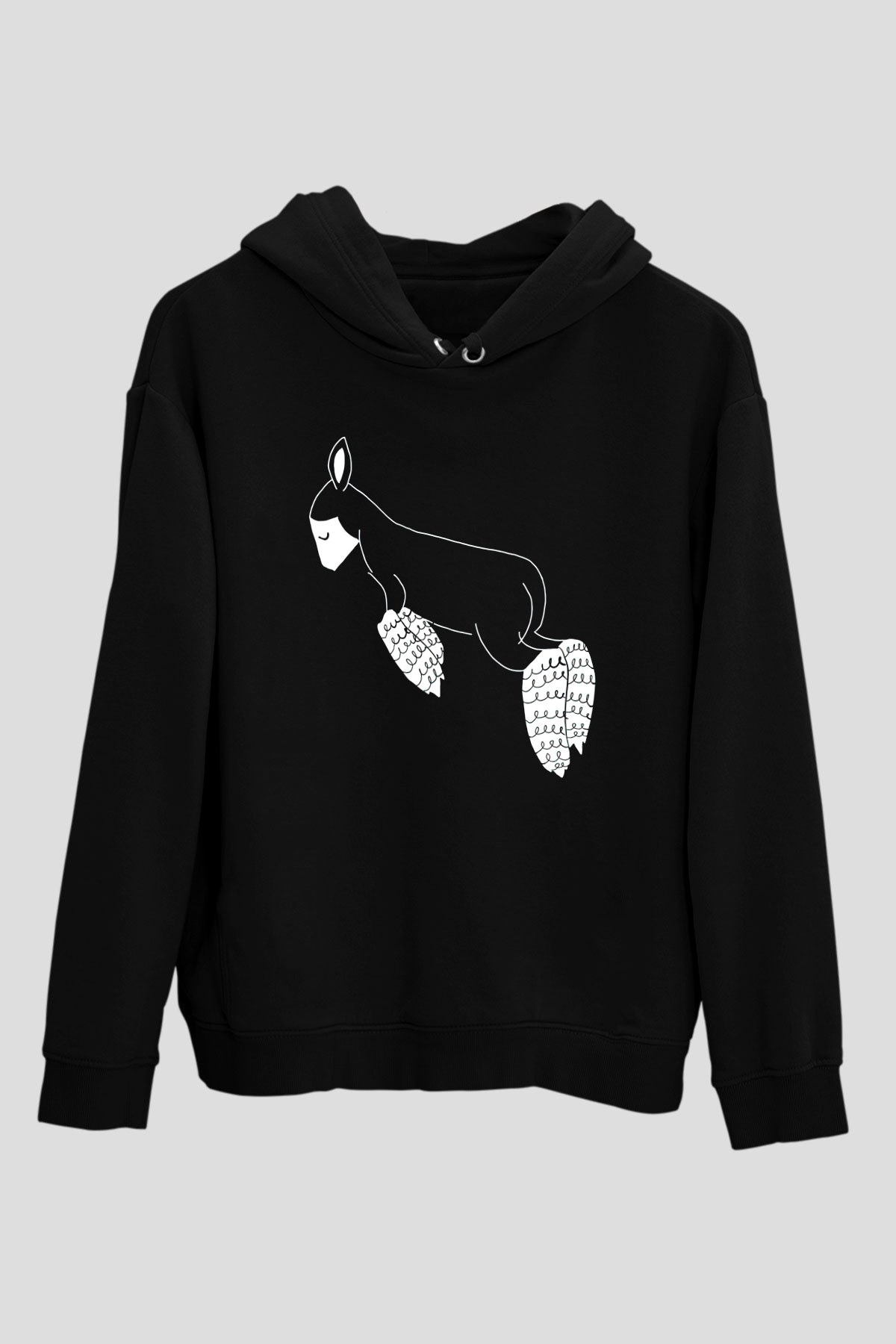 Kurban Bayramı Baskılı Unisex Siyah Hoodie