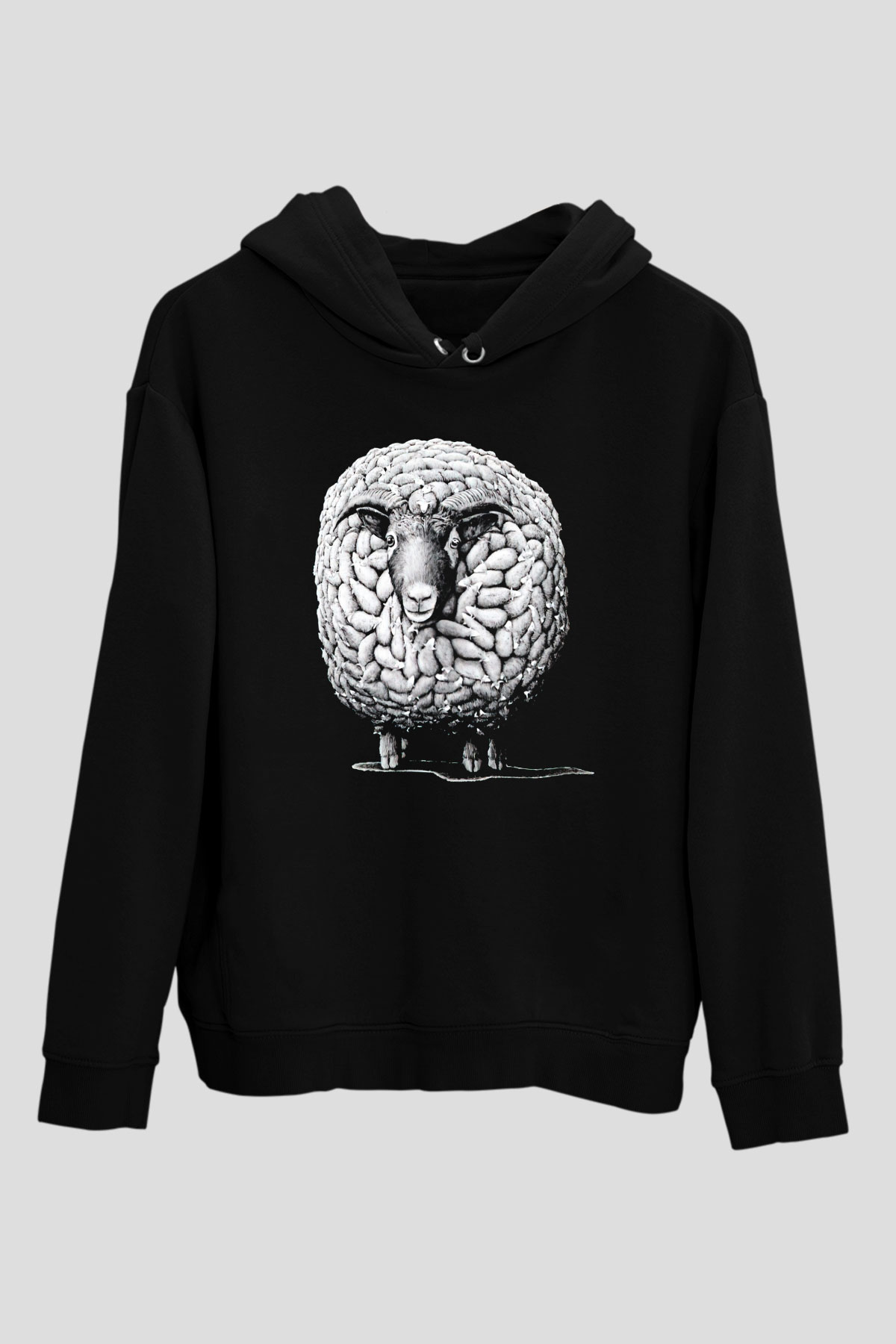 Kurban Bayramı Baskılı Unisex Siyah Hoodie