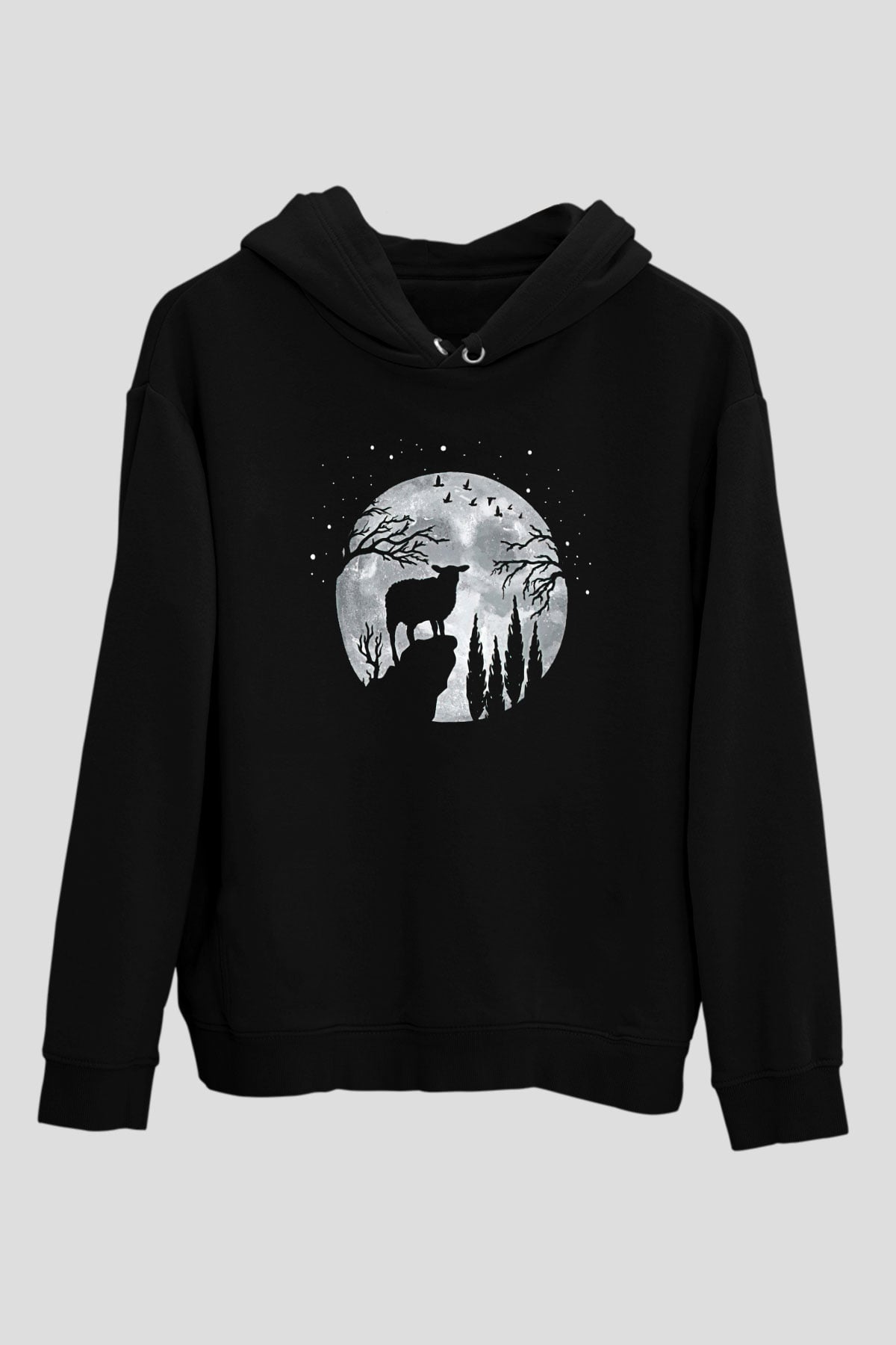 Kurban Bayramı Baskılı Unisex Siyah Hoodie