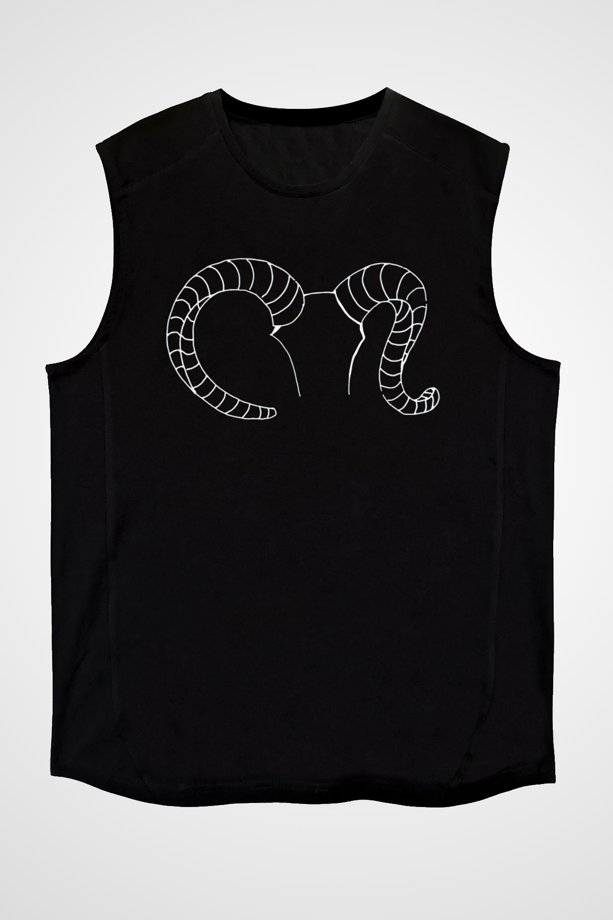 Kurban Bayramı Baskılı Unisex Siyah Kolsuz Tişört - Tshirt