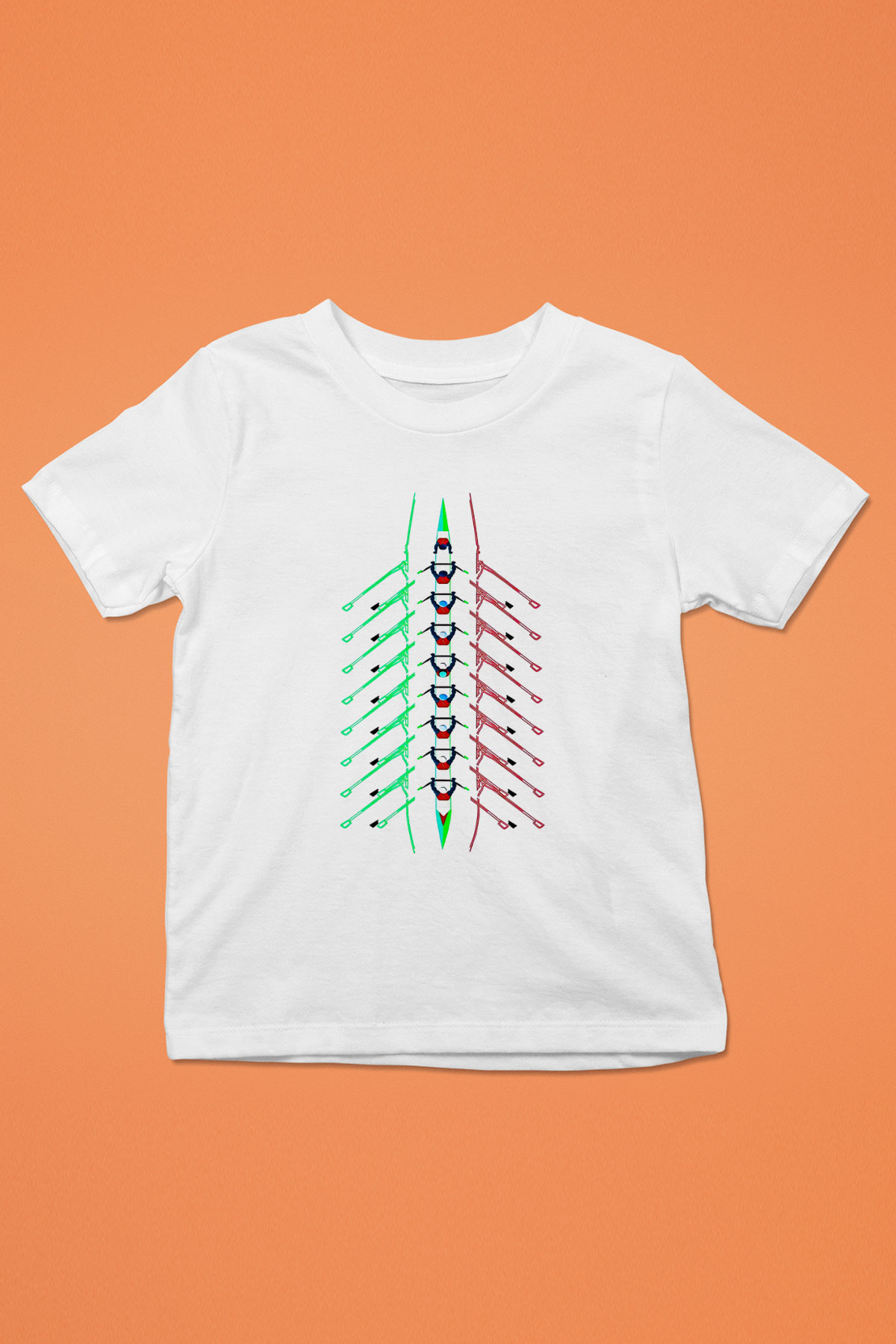 Kürek Baskılı Unisex Beyaz Çocuk Tişört - Tshirt