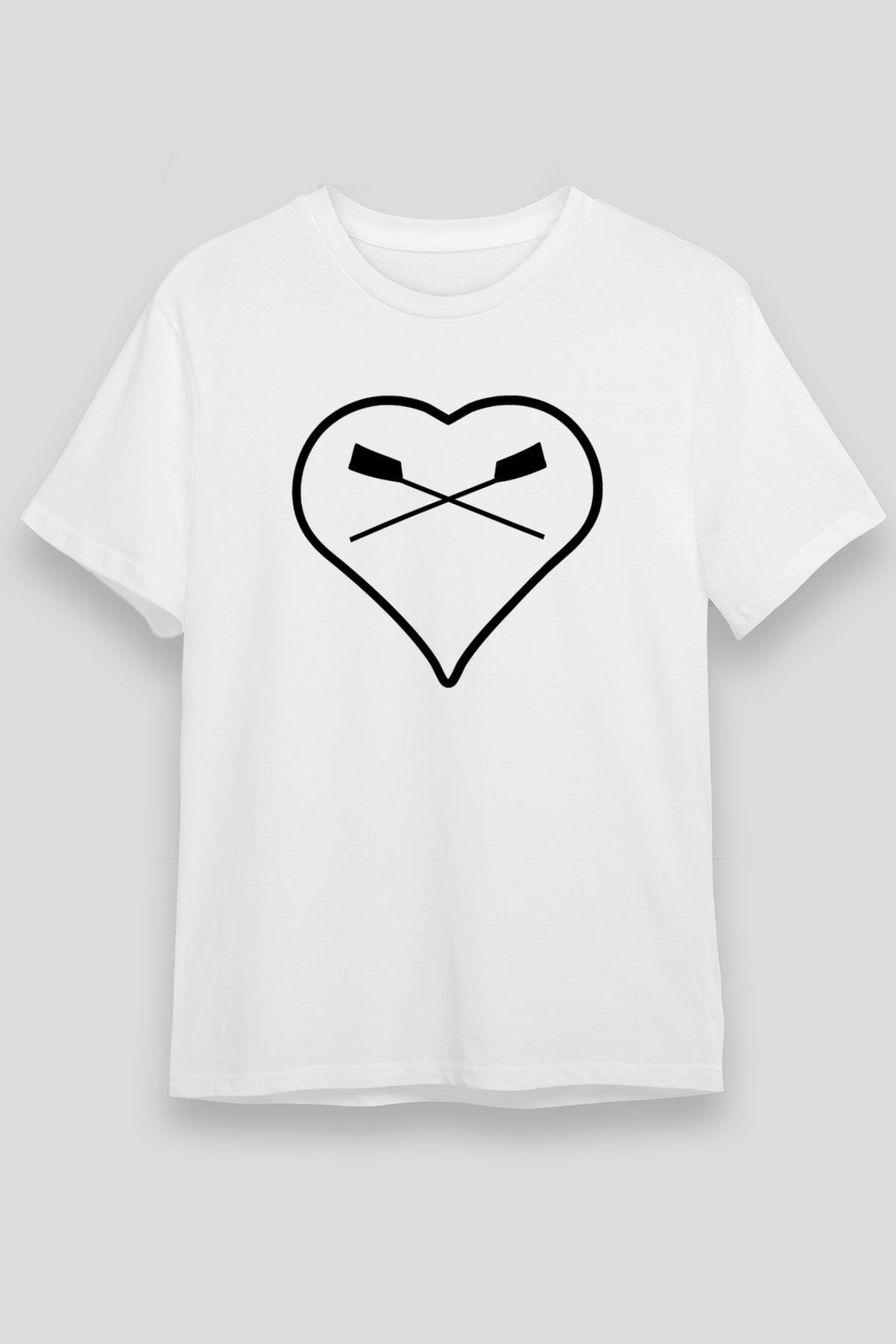 Kürek Baskılı Unisex Beyaz Tişört - Tshirt