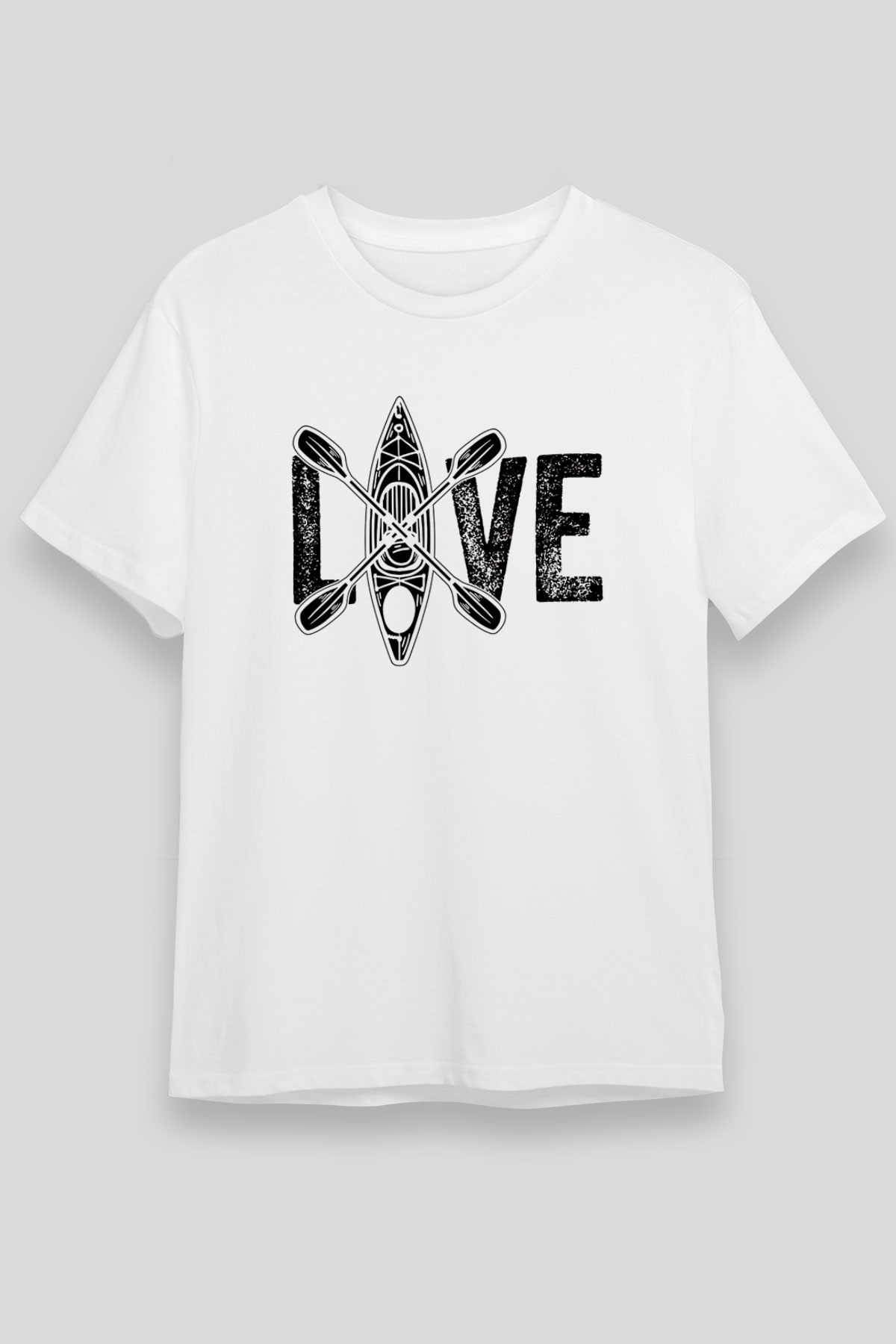 Kürek Baskılı Unisex Beyaz Tişört - Tshirt