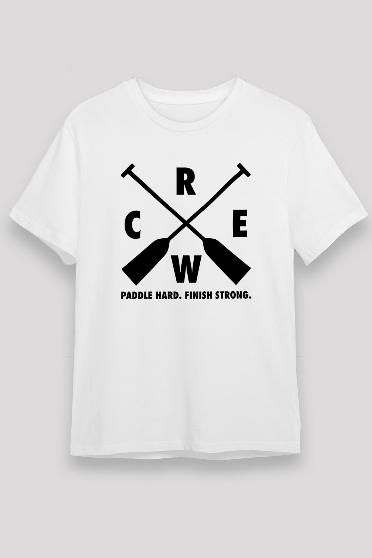Kürek Baskılı Unisex Beyaz Tişört - Tshirt