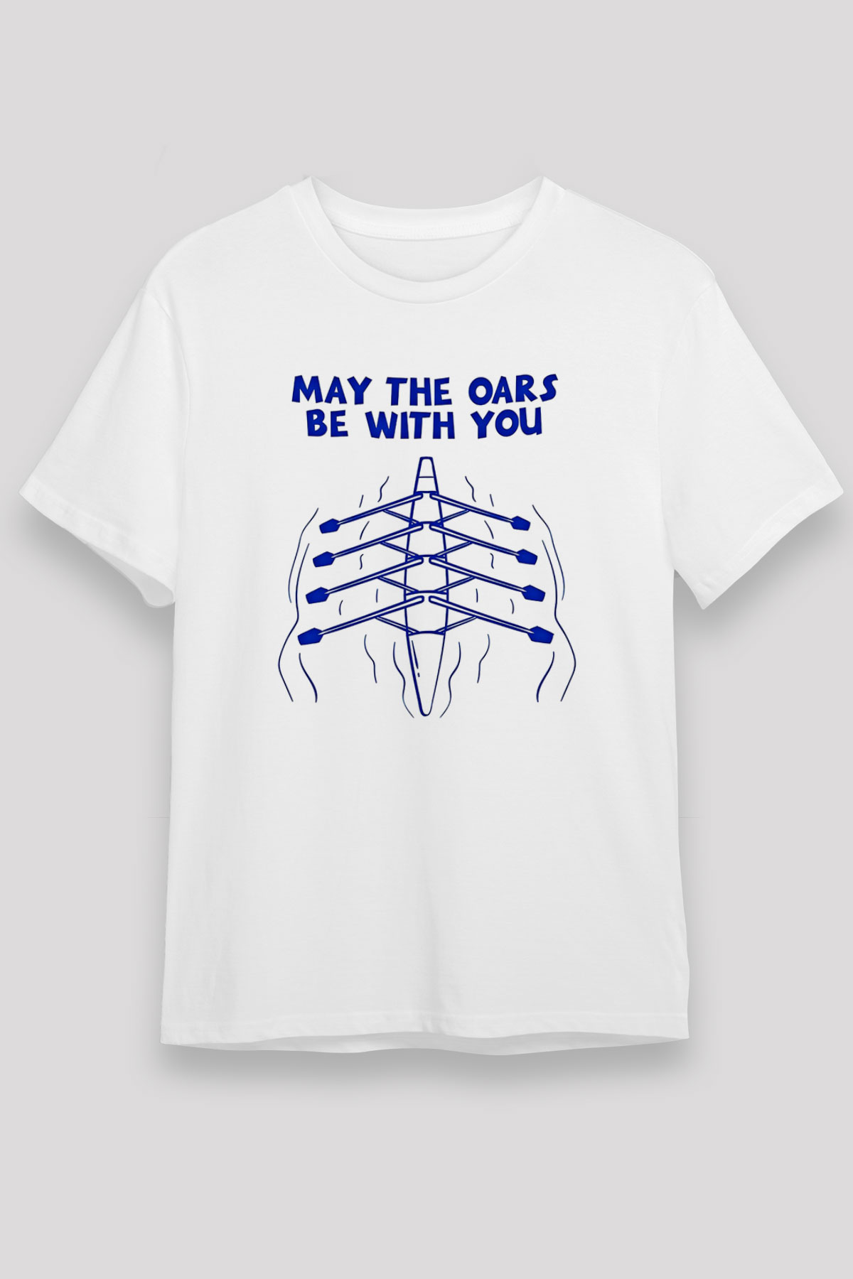 Kürek Baskılı Unisex Beyaz Tişört - Tshirt