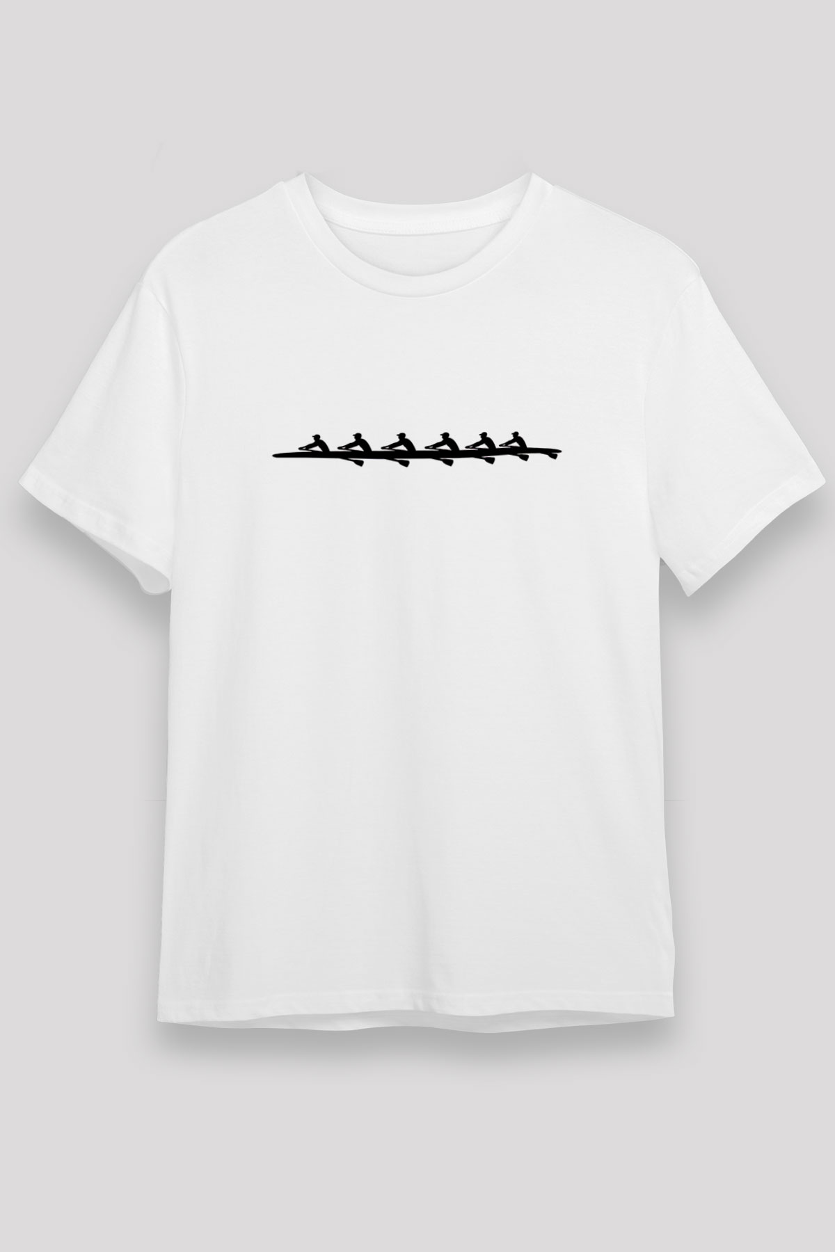 Kürek Baskılı Unisex Beyaz Tişört - Tshirt