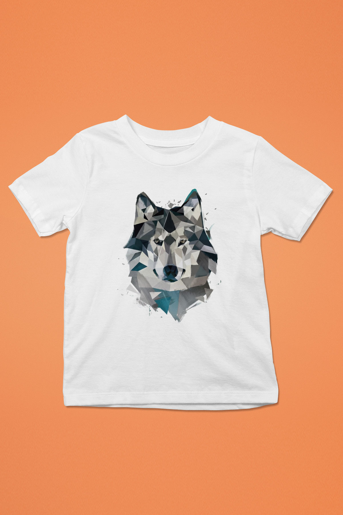Kurt Baskılı Unisex Beyaz  Çocuk Tişört