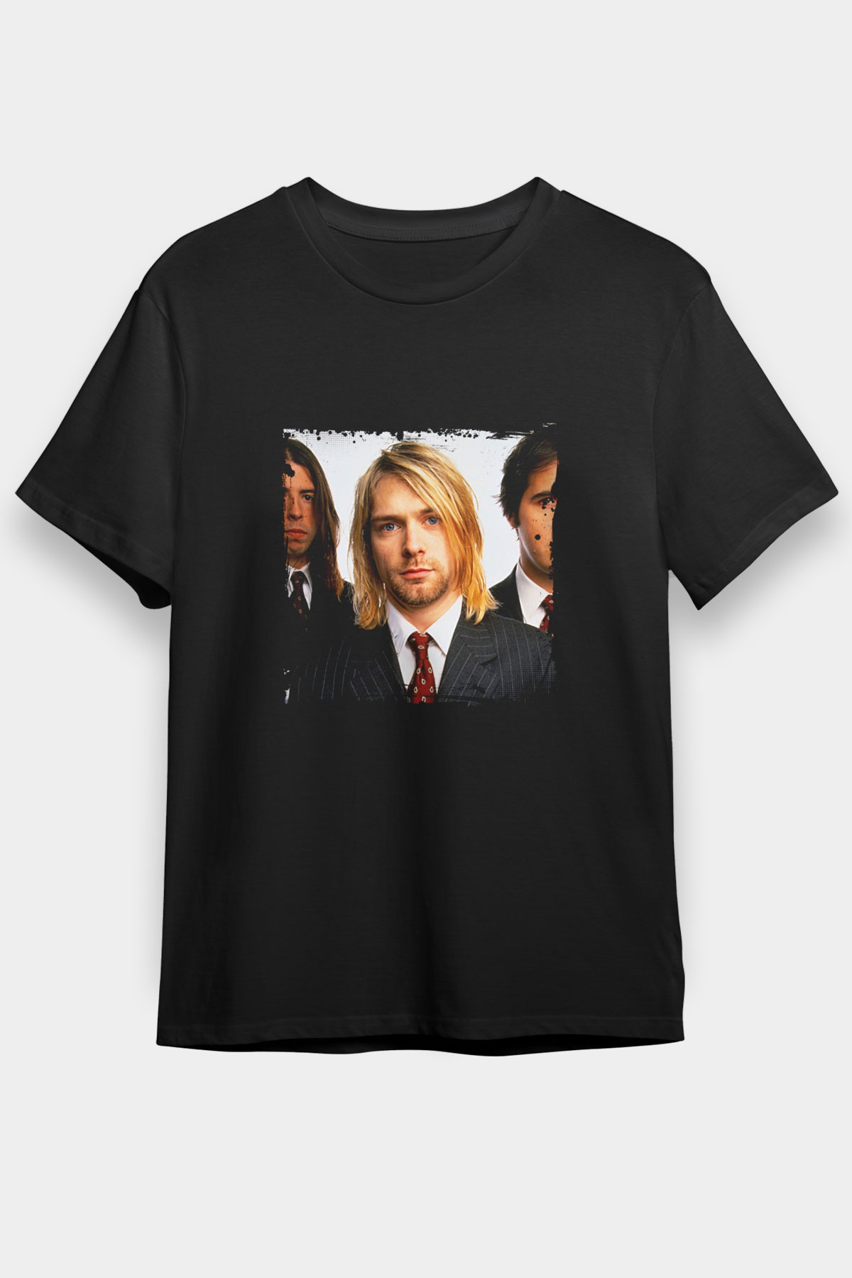 Kurt Cobain Baskılı Unisex Siyah Tişört