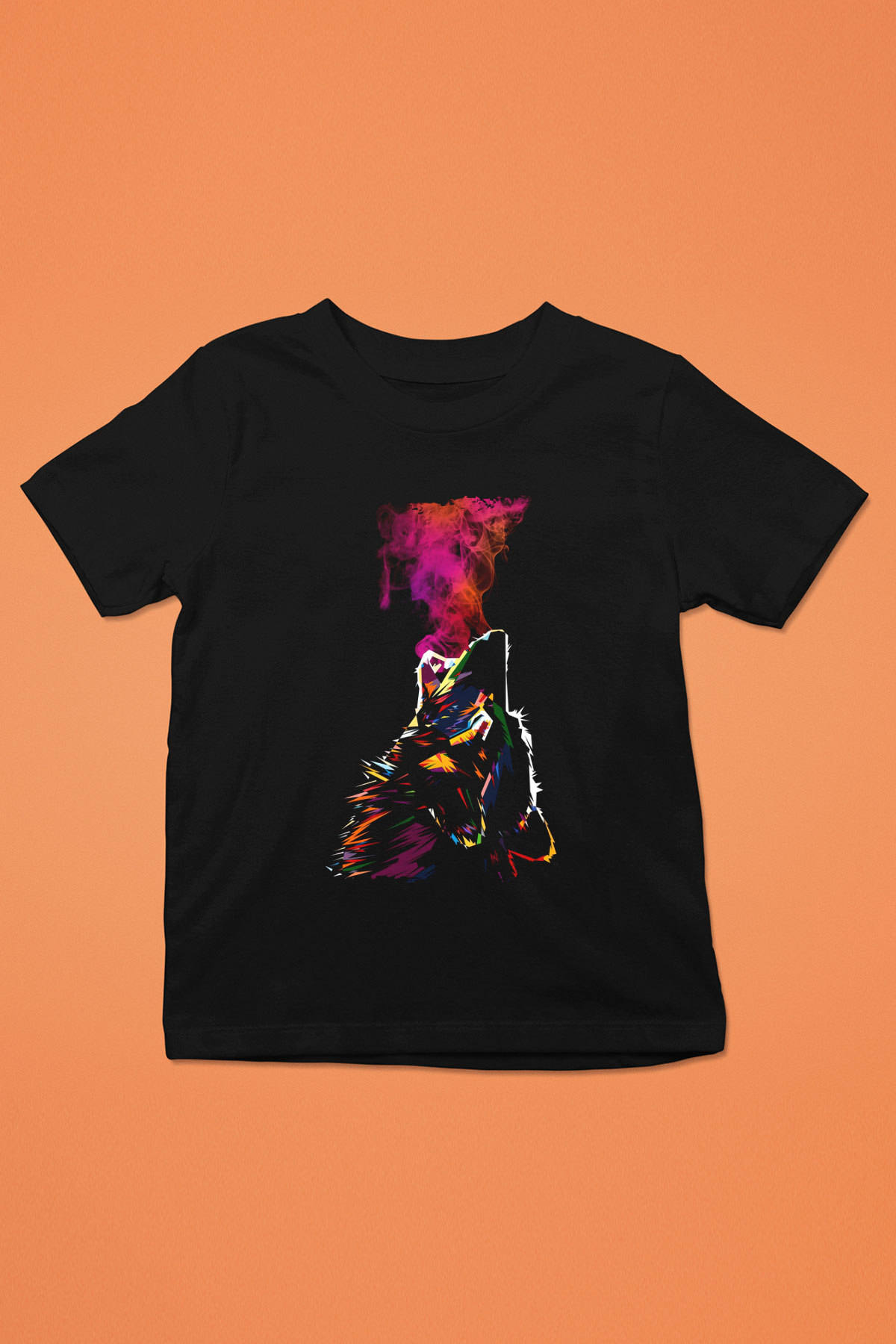 Kurt Siyah Unisex Çocuk Tişört